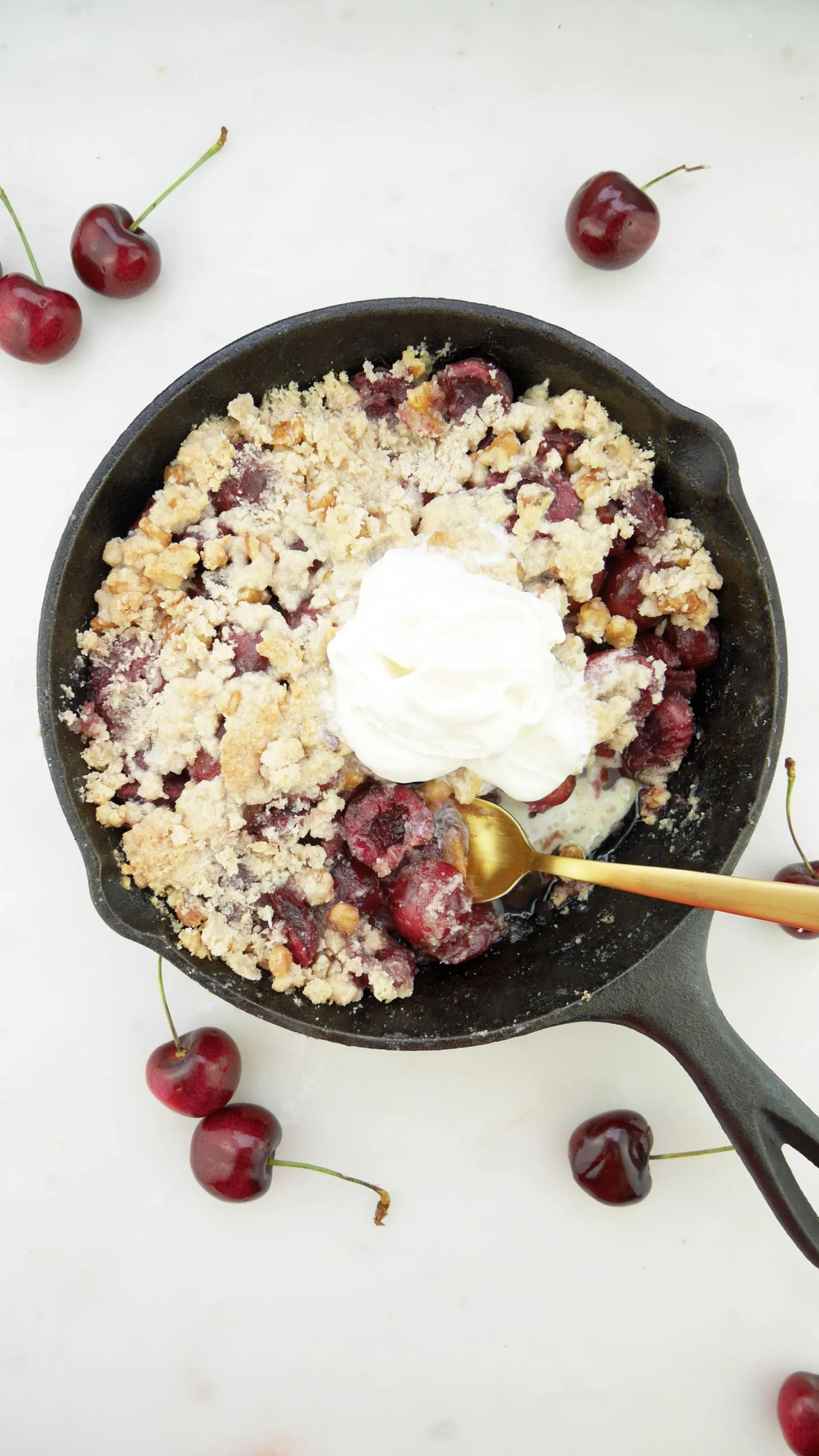 Dairy Free Skillet Cherry Crisp