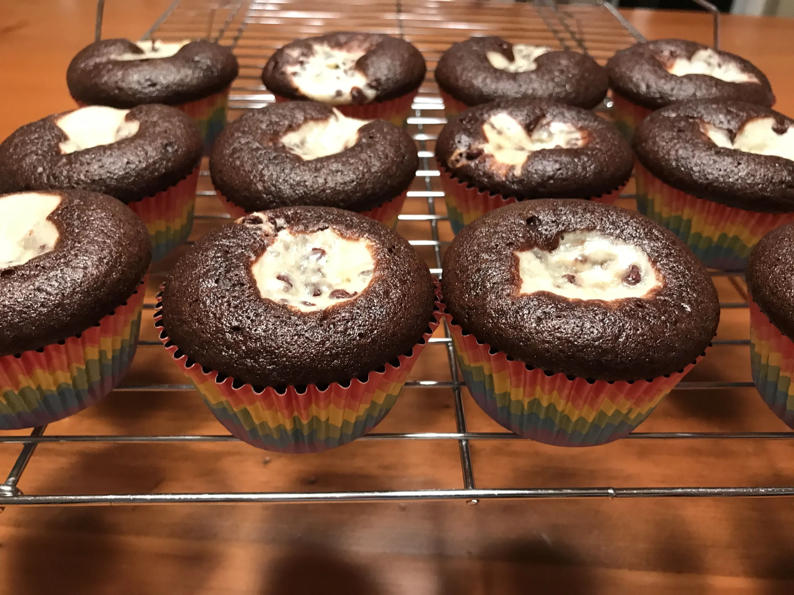 Dark Chocolate Chip Cupcakes with Cream Cheese Buttercream
