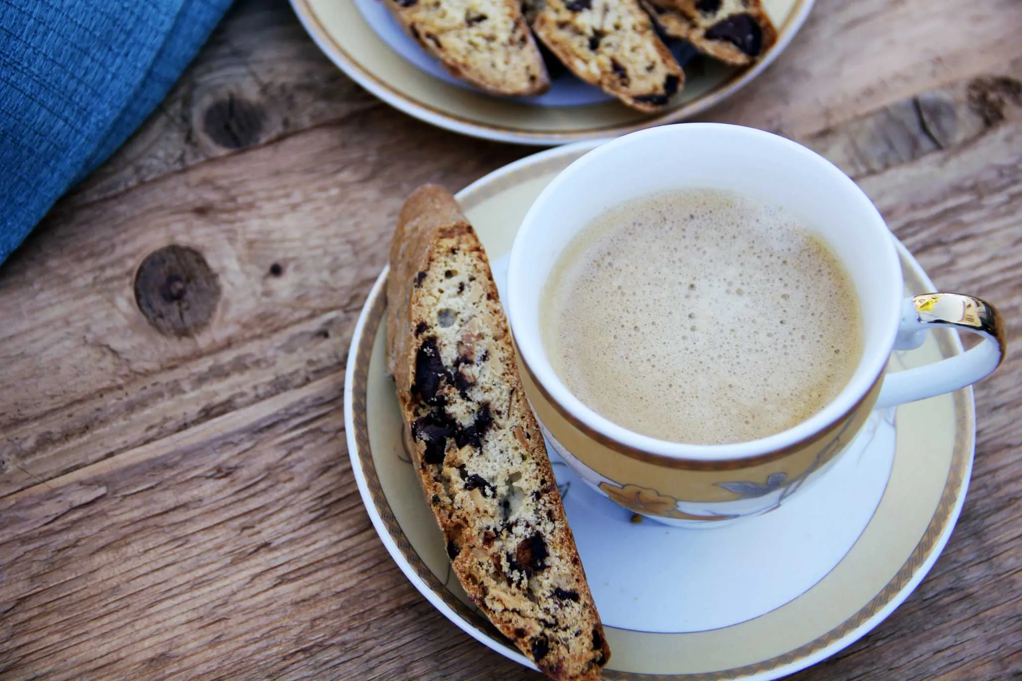 Dark Chocolate Rosemary Raisin Biscotti