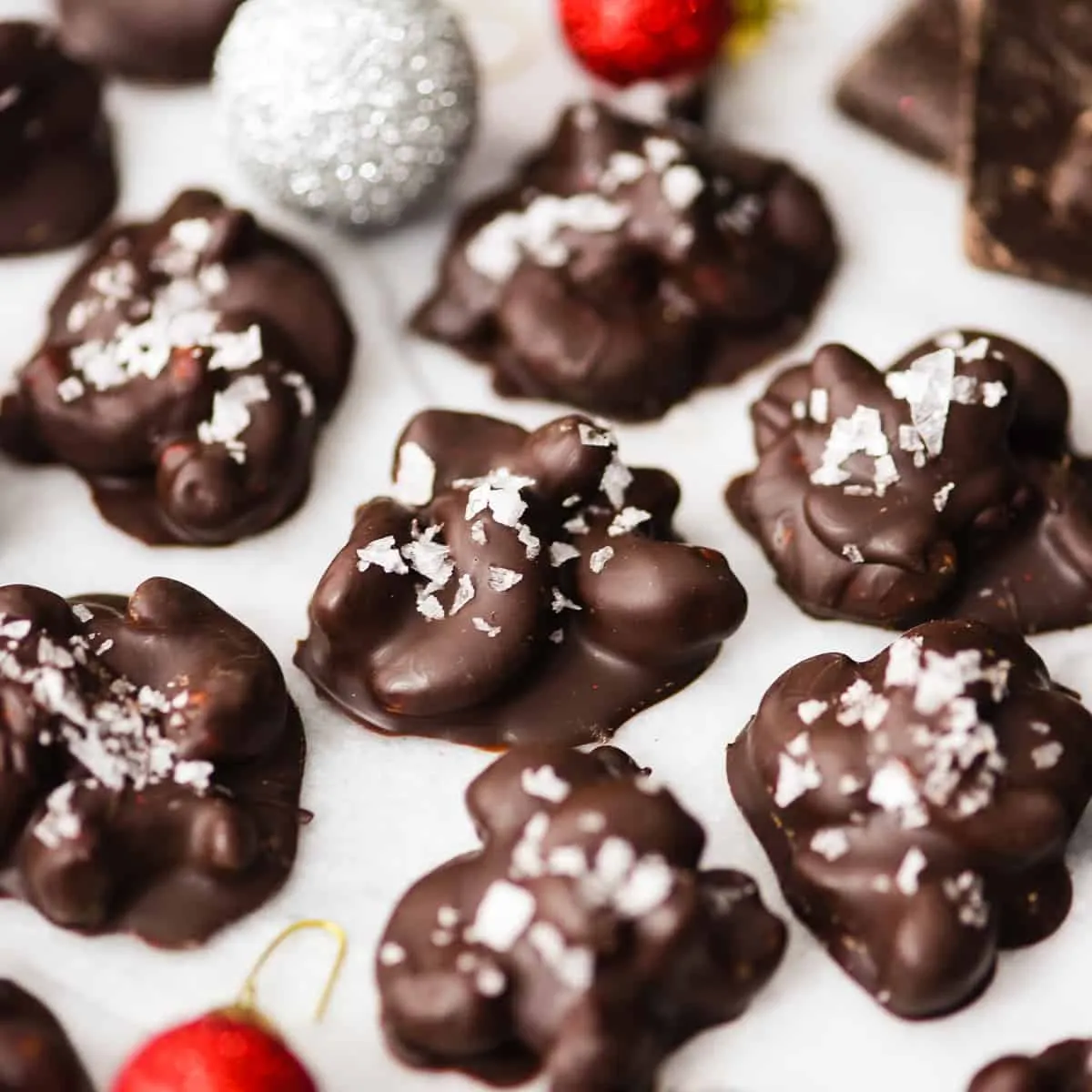 Dark Chocolate Sea Salt Cashew Clusters