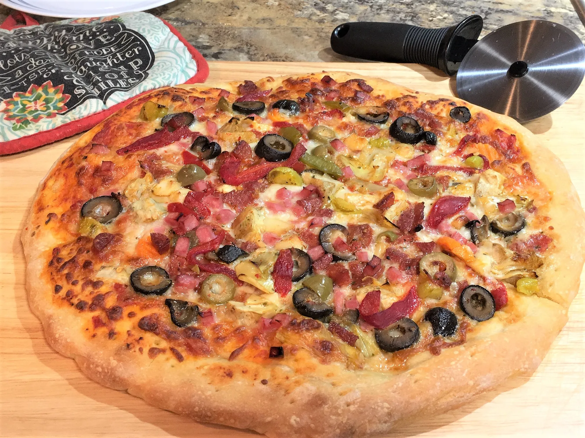 Deep Dish Antipasto Pizza