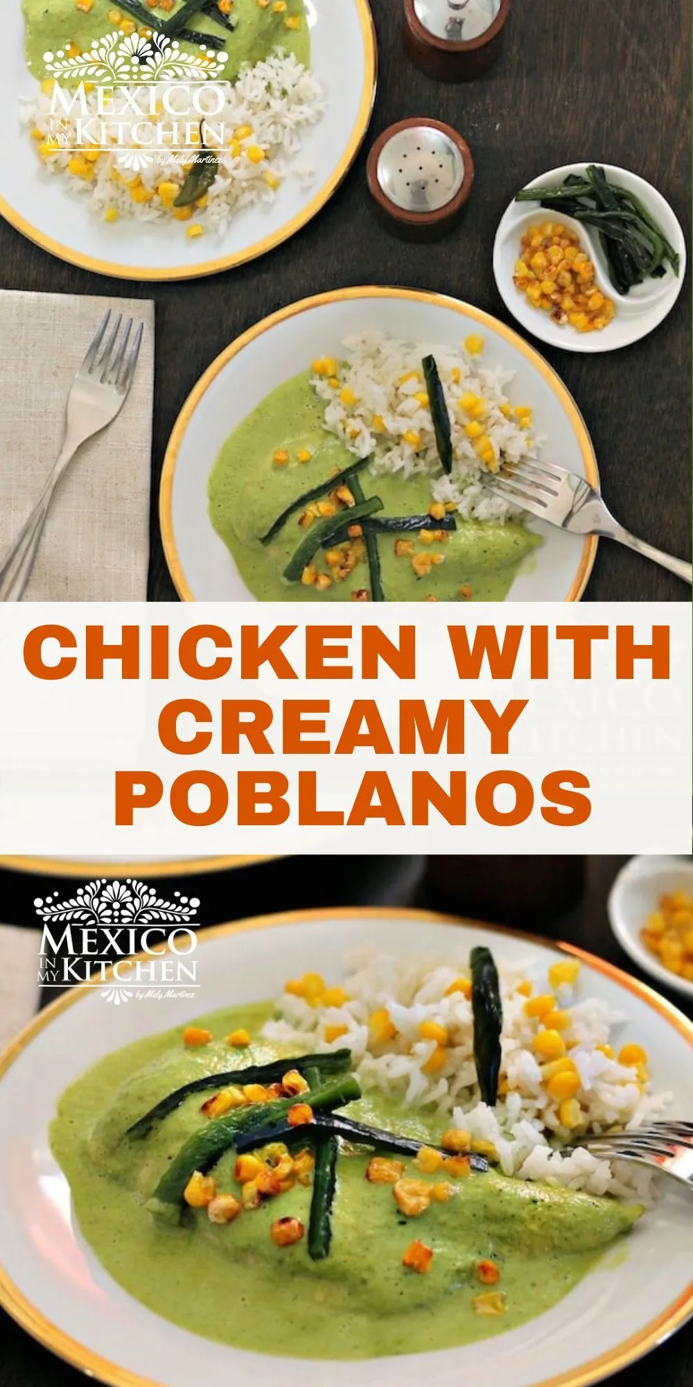Delicious Chicken with Poblano Sauce