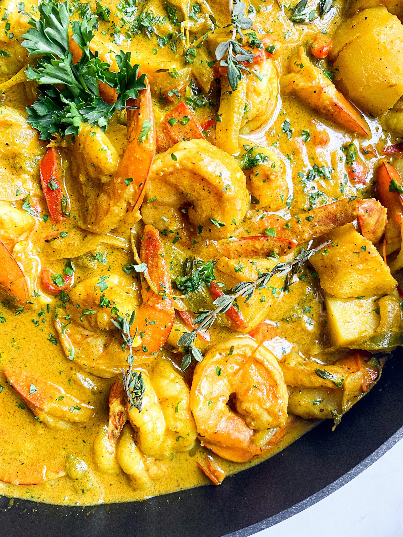 Douala Coconut Shrimp Curried