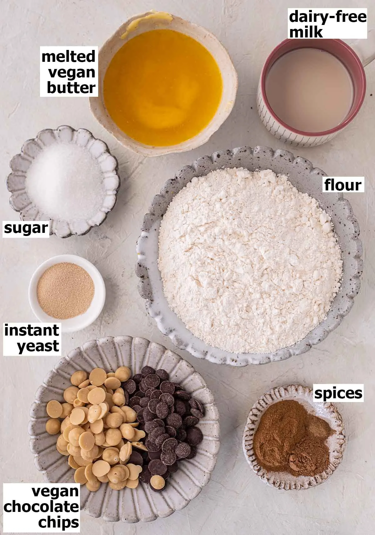 Double Chocolate Chip Hot Cross Buns Vegan