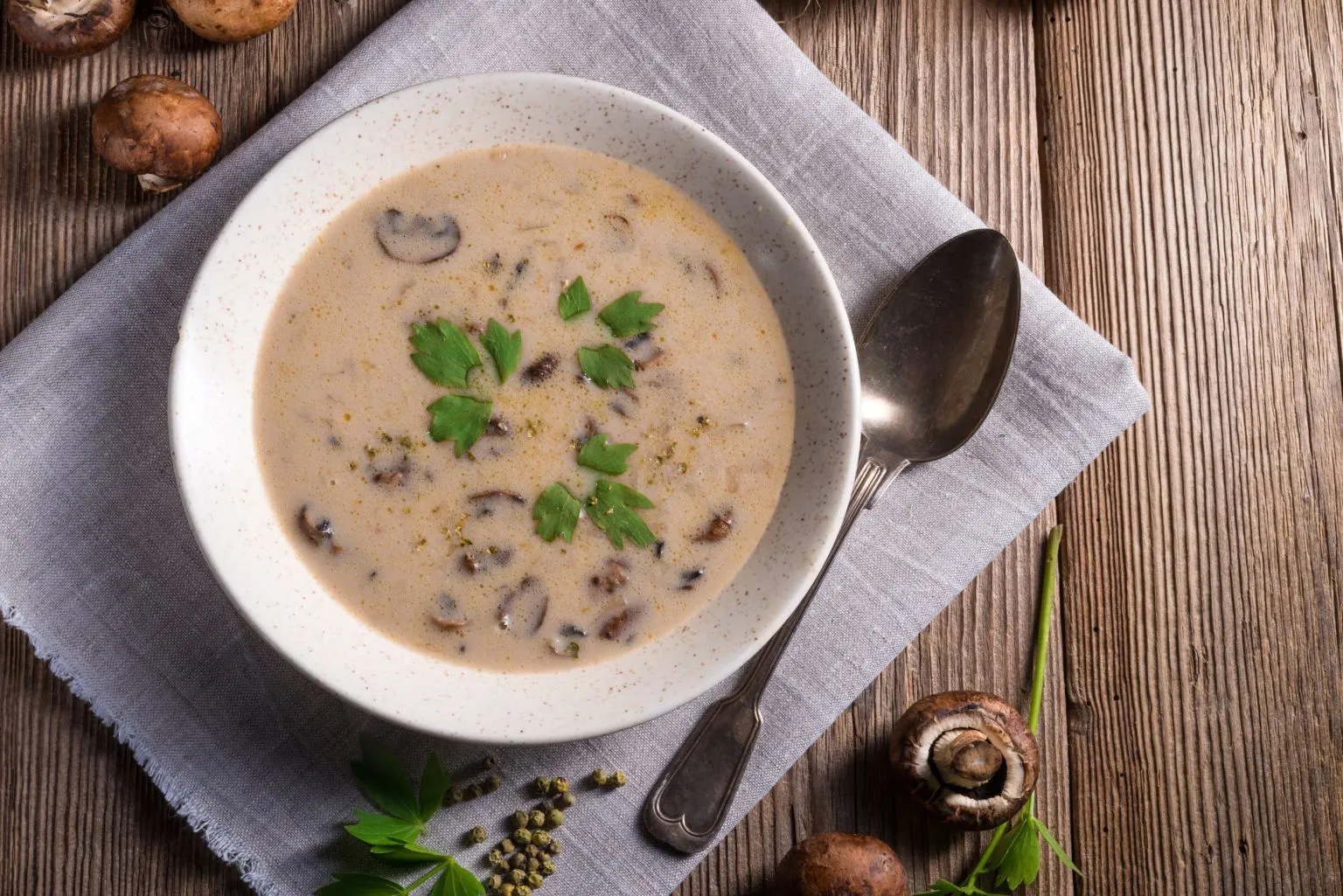 Double Mushroom Soup Inspired by Anthony Bourdain