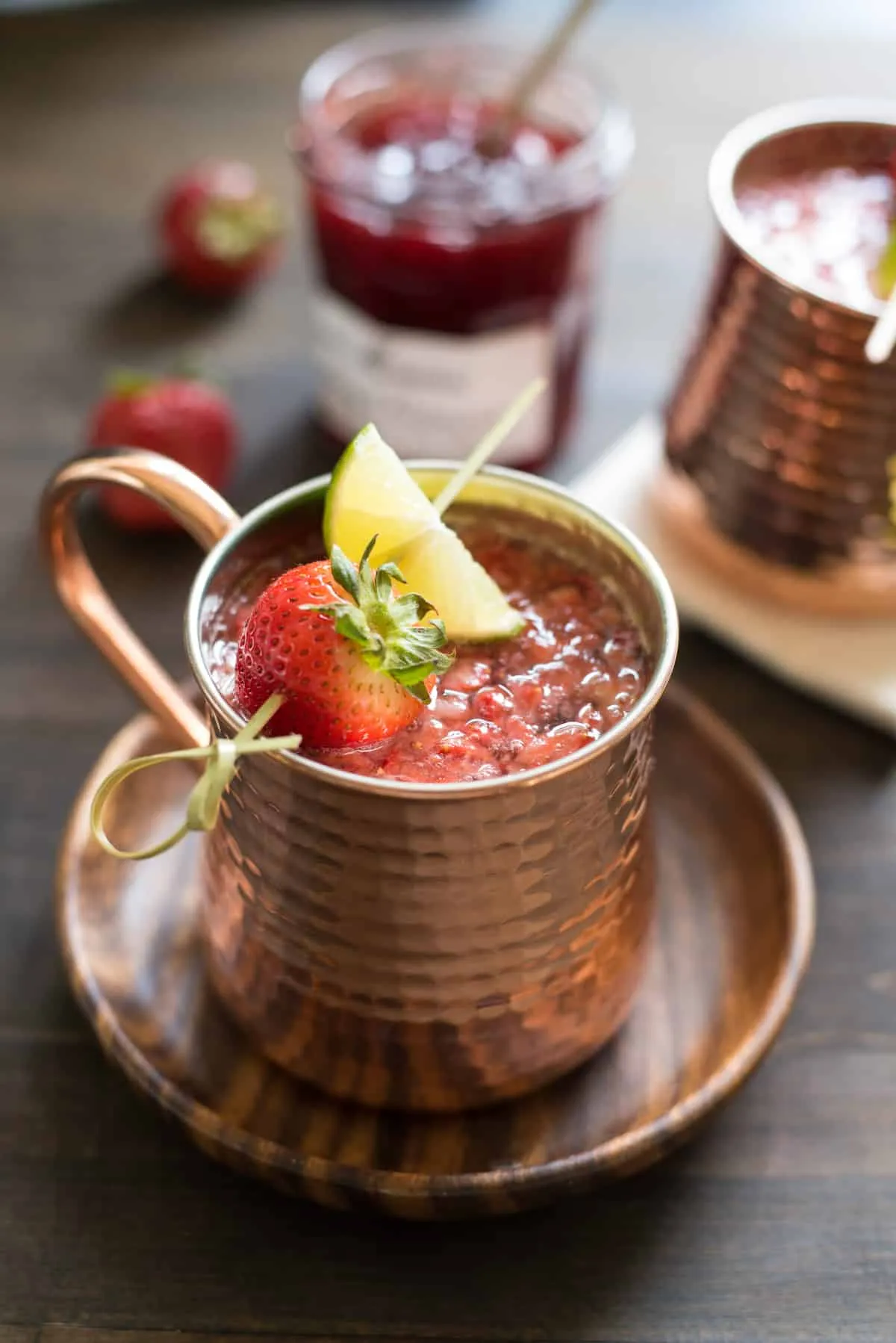 Double Strawberry Moscow Mules