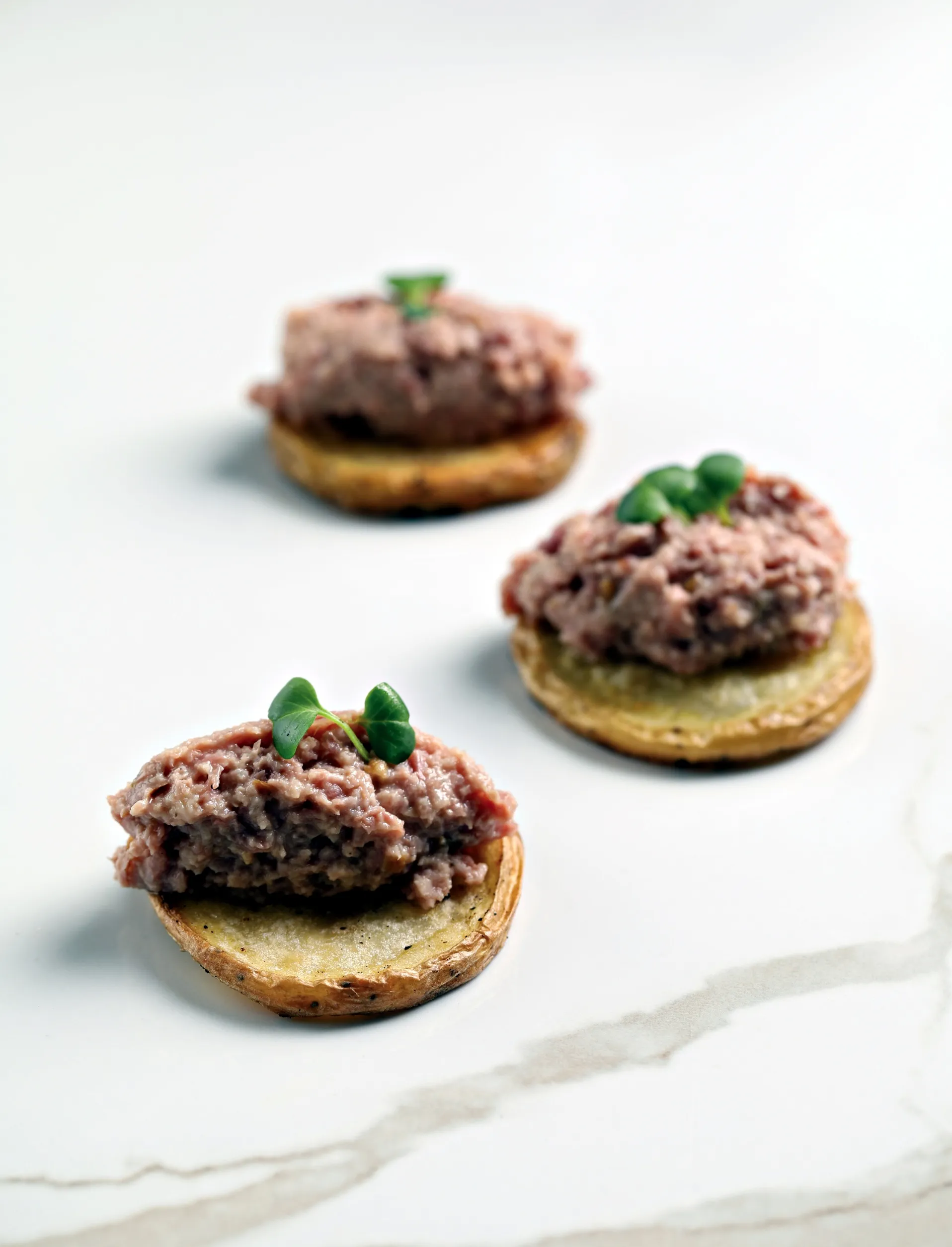 Duck Liver Crostini Toscane with Spicy Cucumber Salad