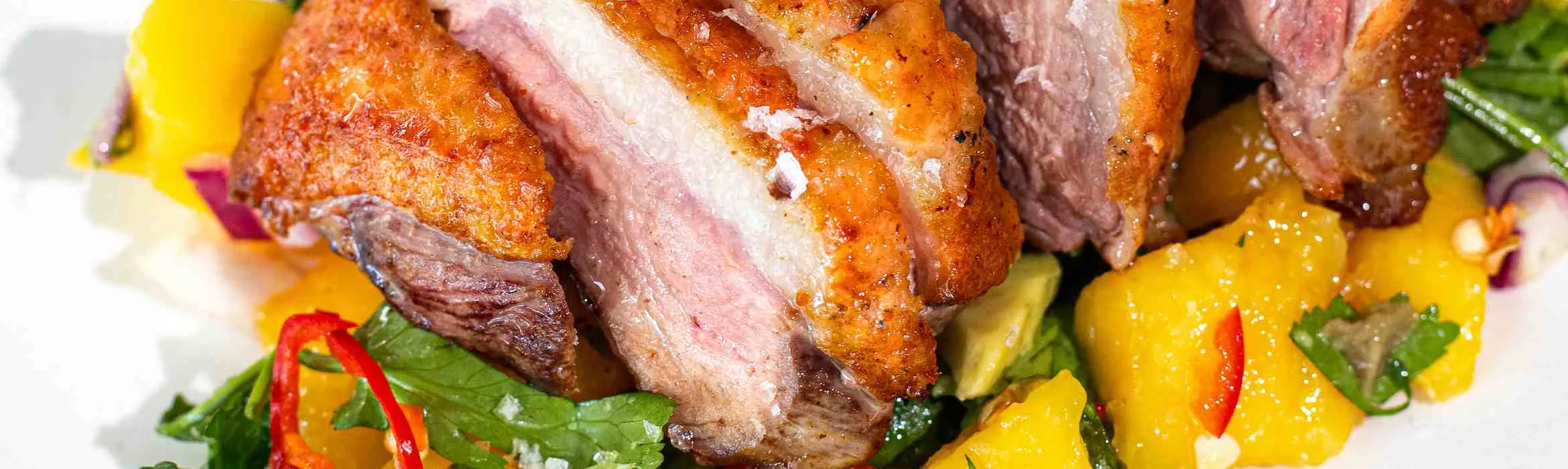 Duck Marinade with Mango and Chilli Salsa