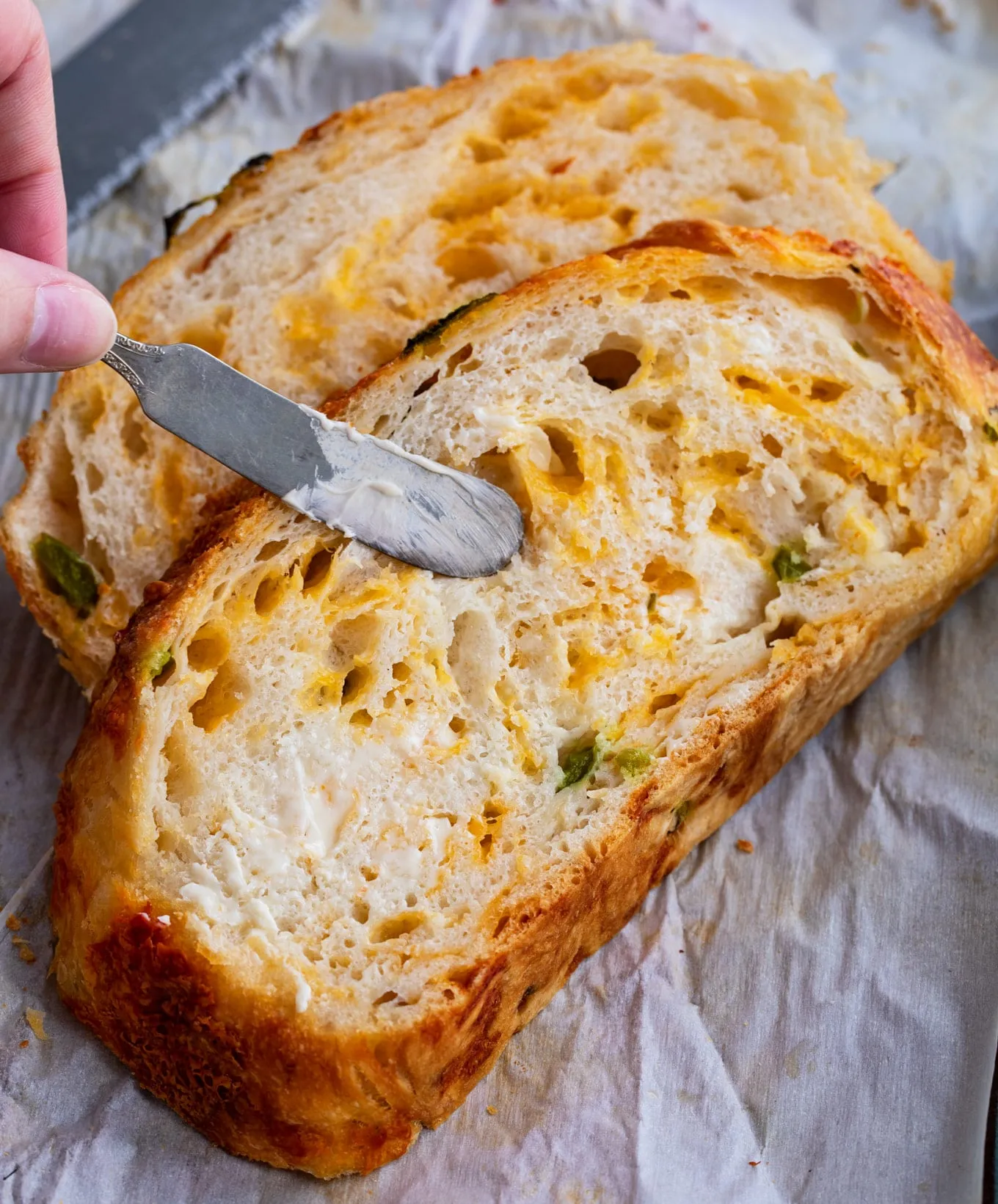 Dutch Oven Bread Jalapeno Cheddar