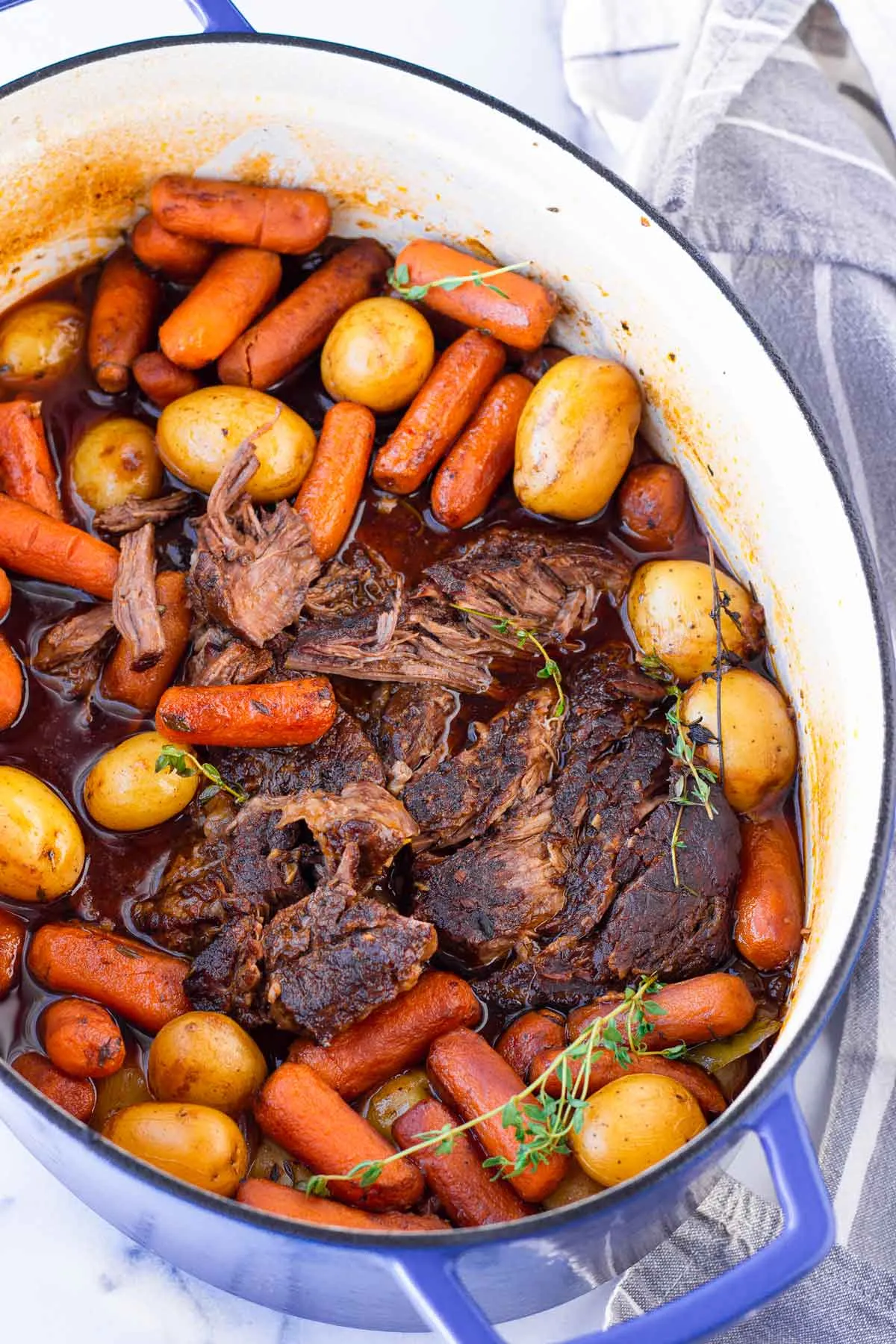 Dutch Oven Red Wine Braised Pot Roast