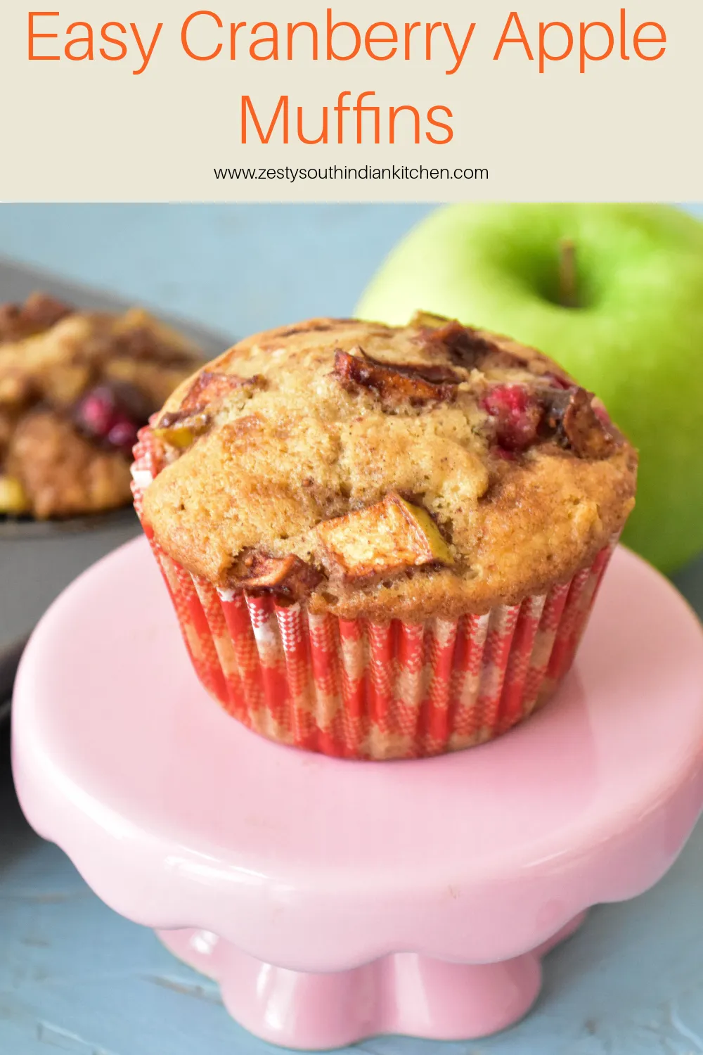 Easy Apple Cranberry Muffins
