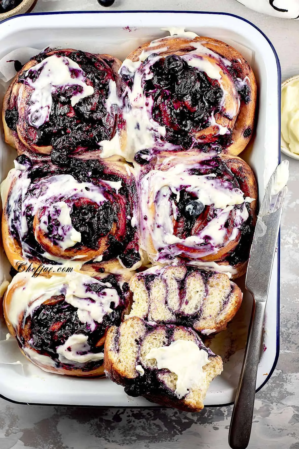 Easy Blueberry Cinnamon Rolls