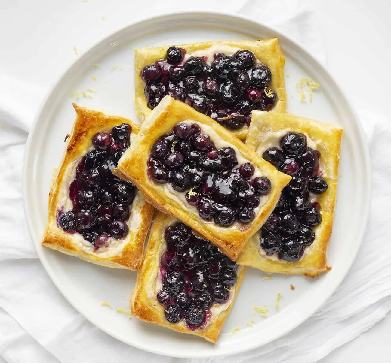 Easy Blueberry Lemon Cream Cheese Danish