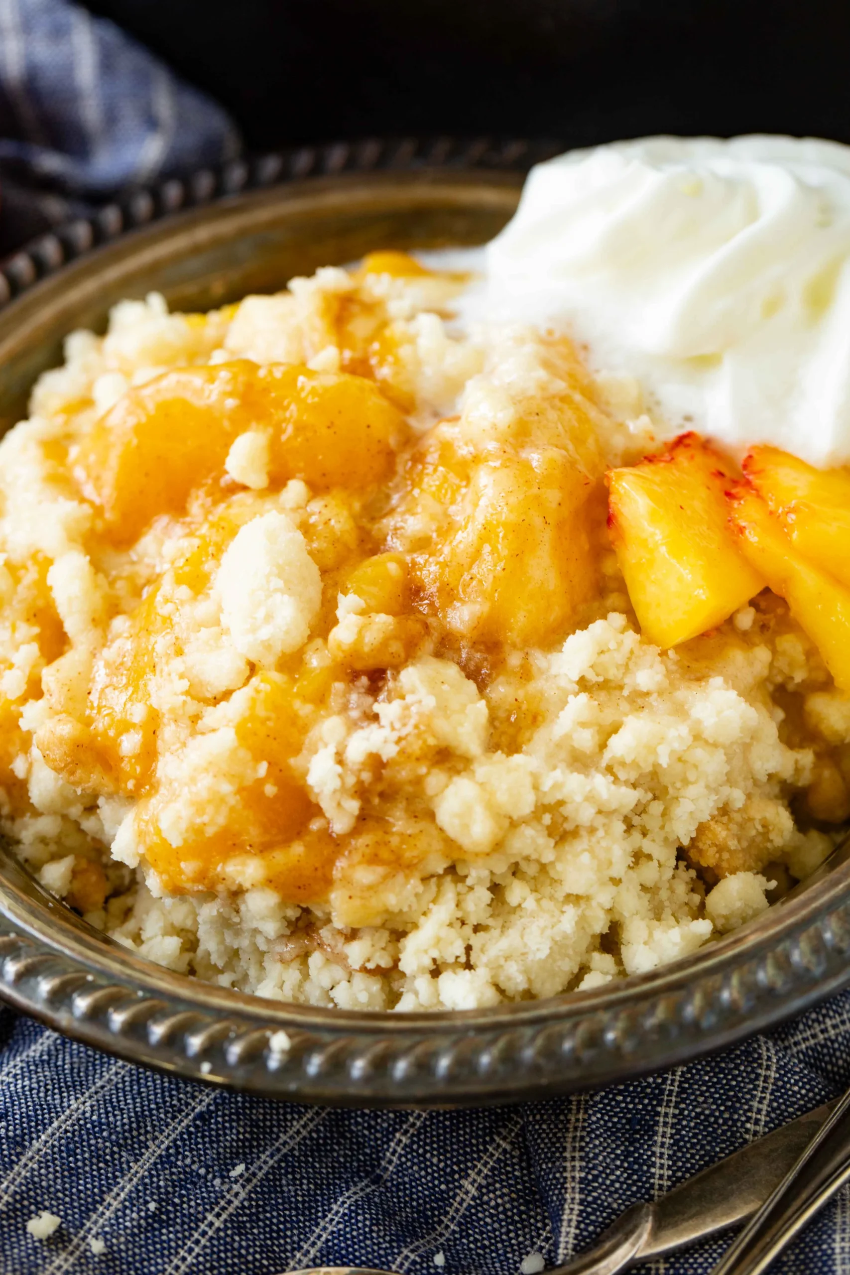 Easy Cake Mix Peach Cobbler