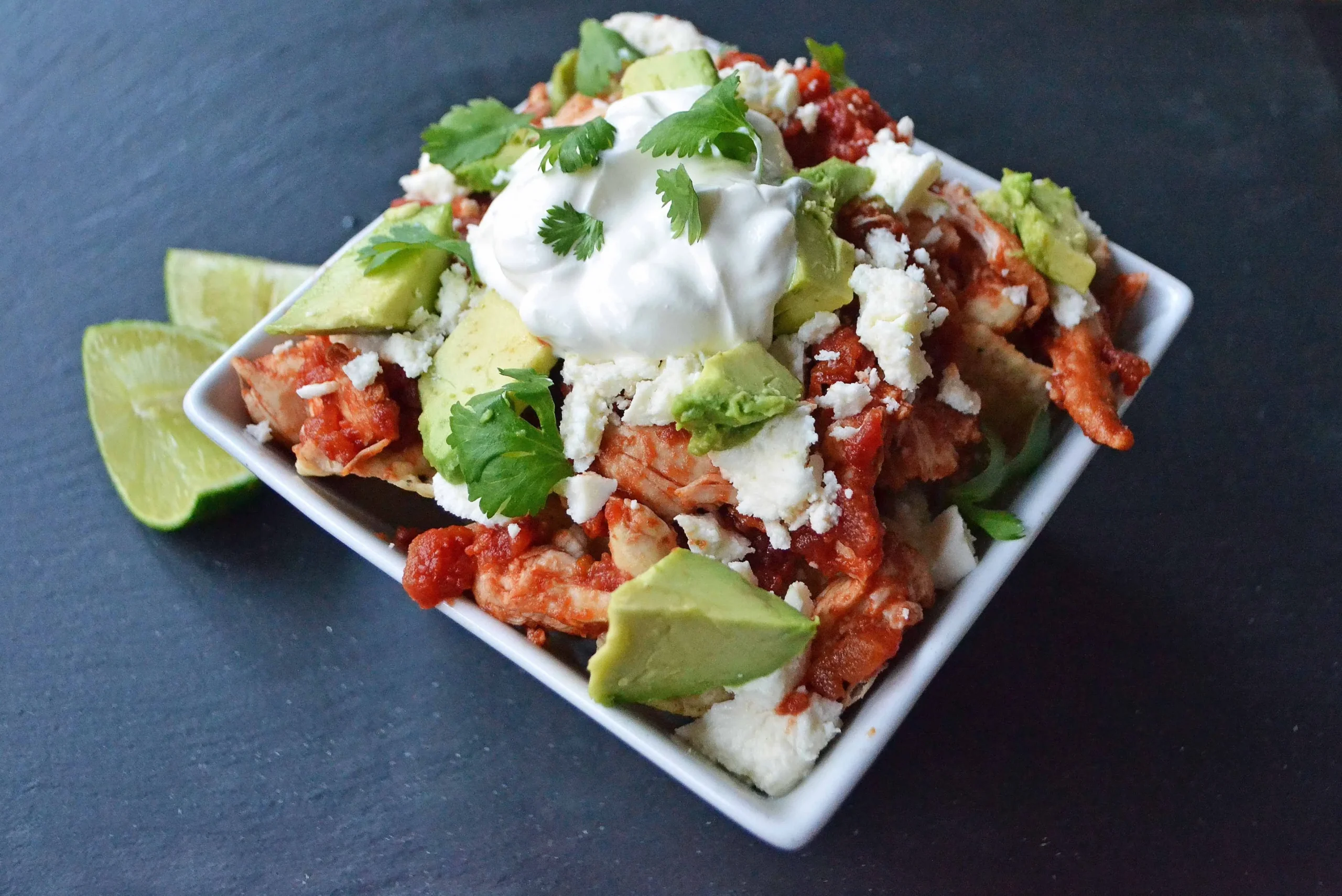 Easy Chicken Chilaquiles with Chips