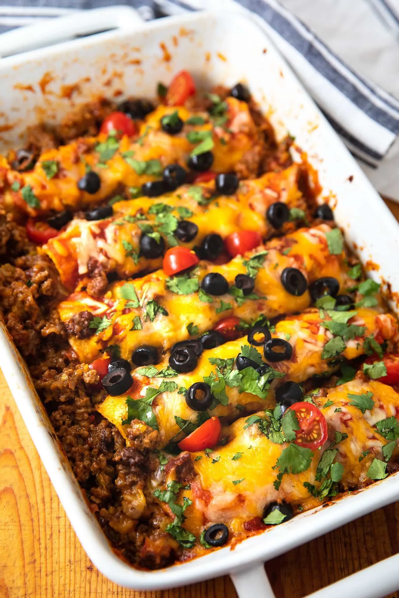 Easy Enchiladas with Beef and Beans
