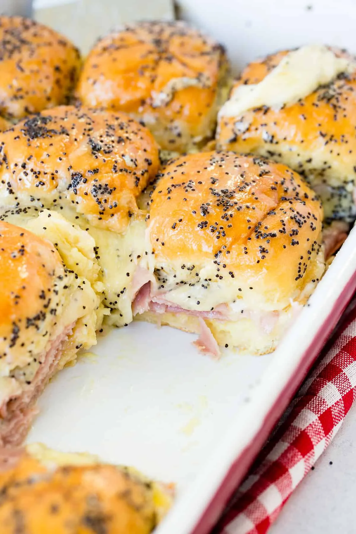 Easy Ham and Cheese Sliders with Poppyseed Topping