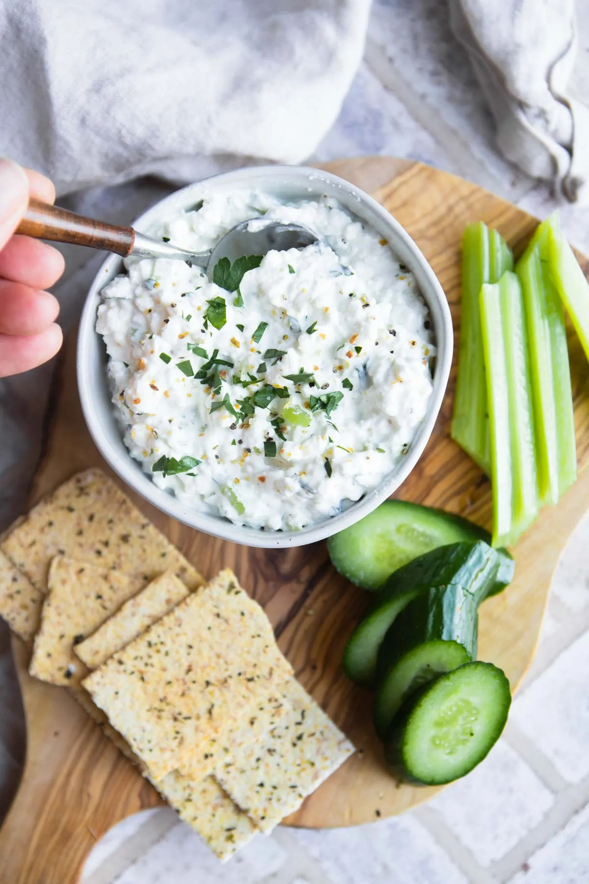 Easy High Protein Cottage Cheese Dip