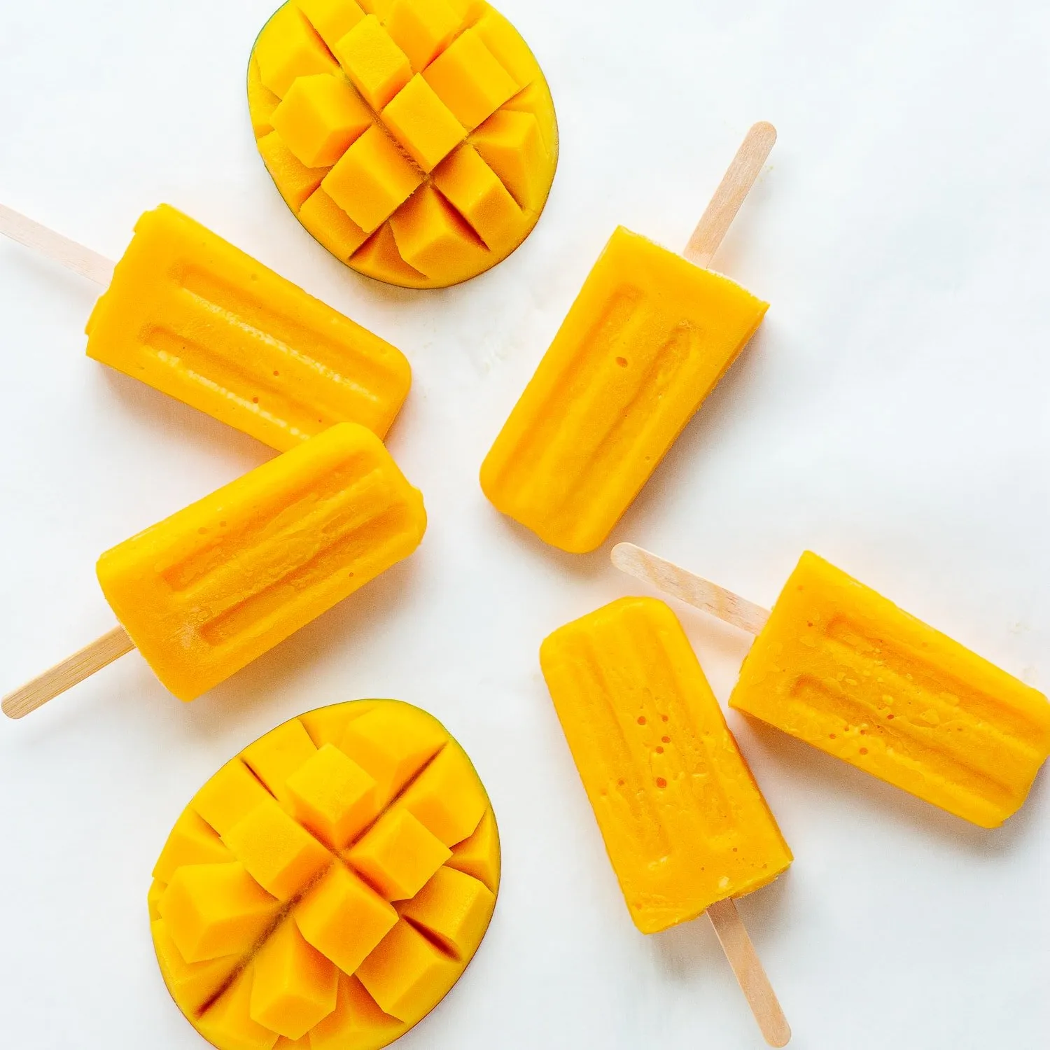 Easy Sweet Mango Popsicles