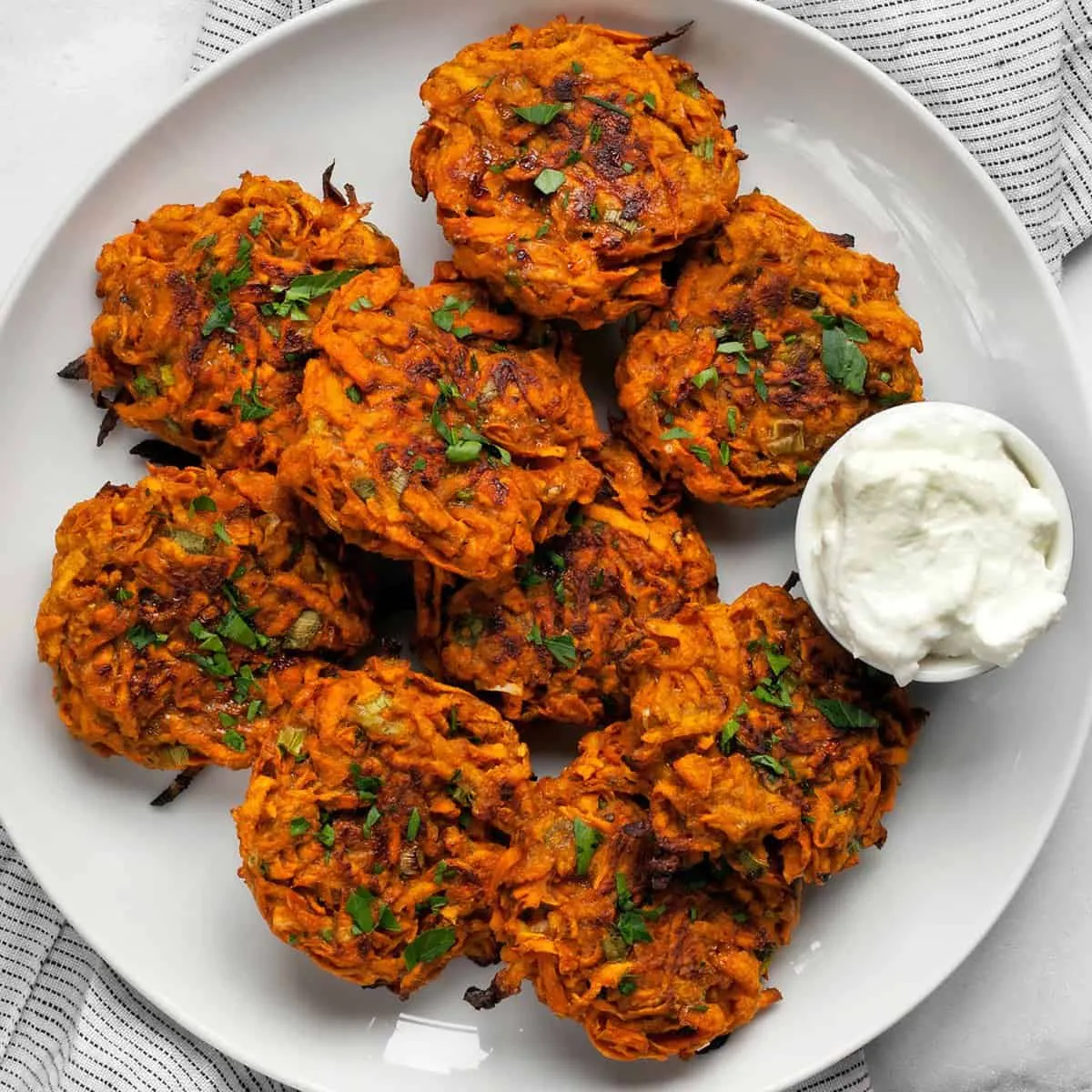 Easy Sweet Potato Scallion Fritters