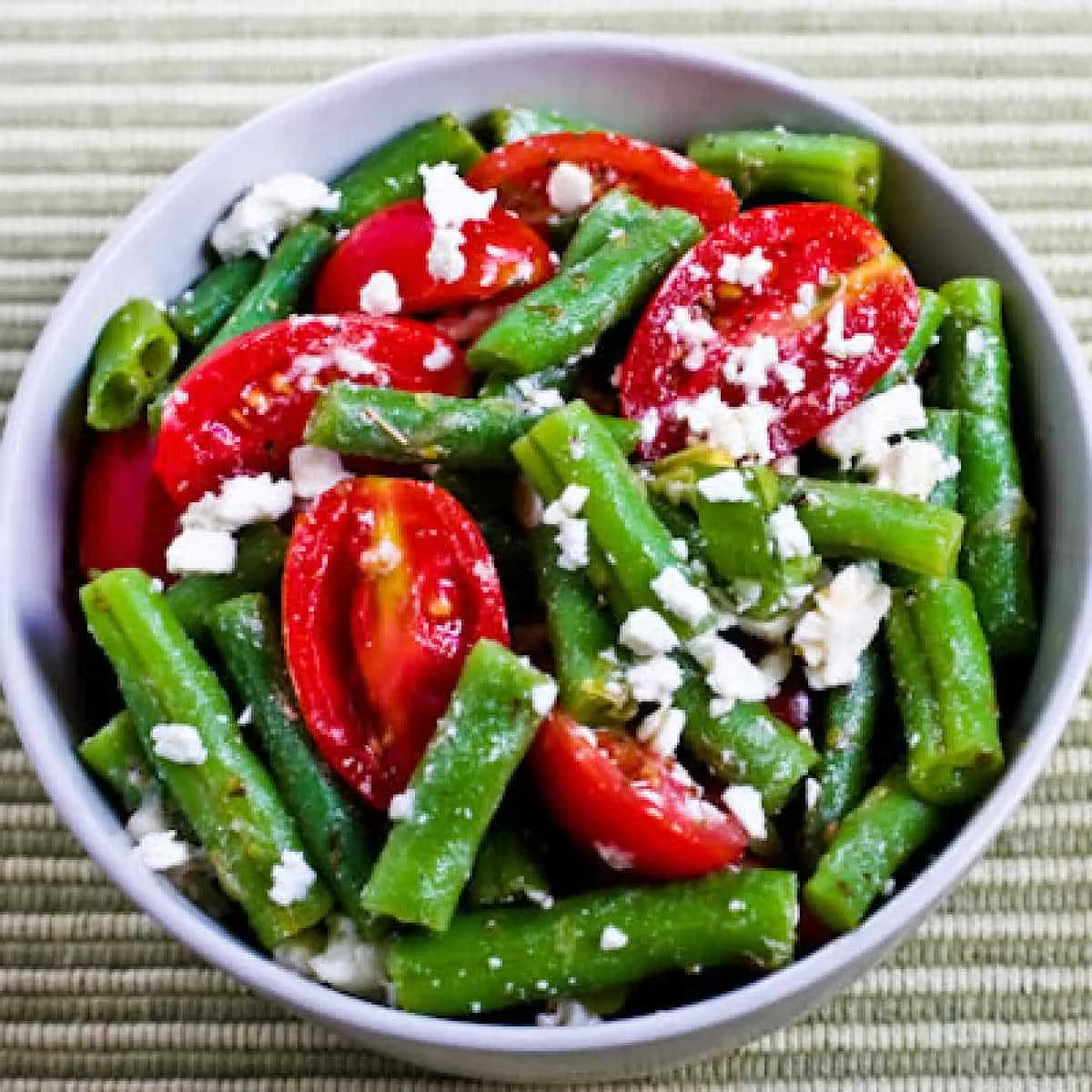 Easy Tomato Feta Green Bean Salad