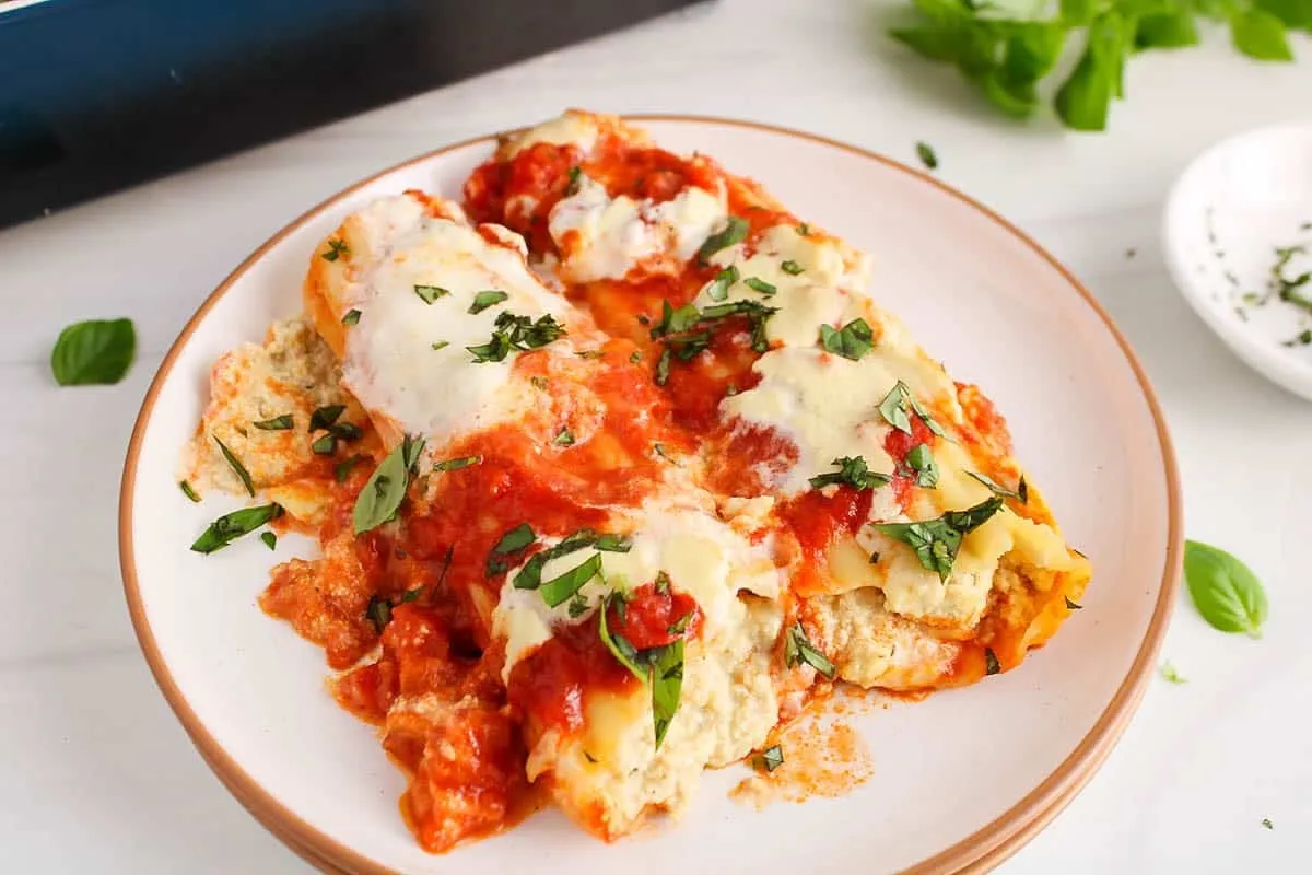 Easy Vegan Manicotti with Tofu Ricotta