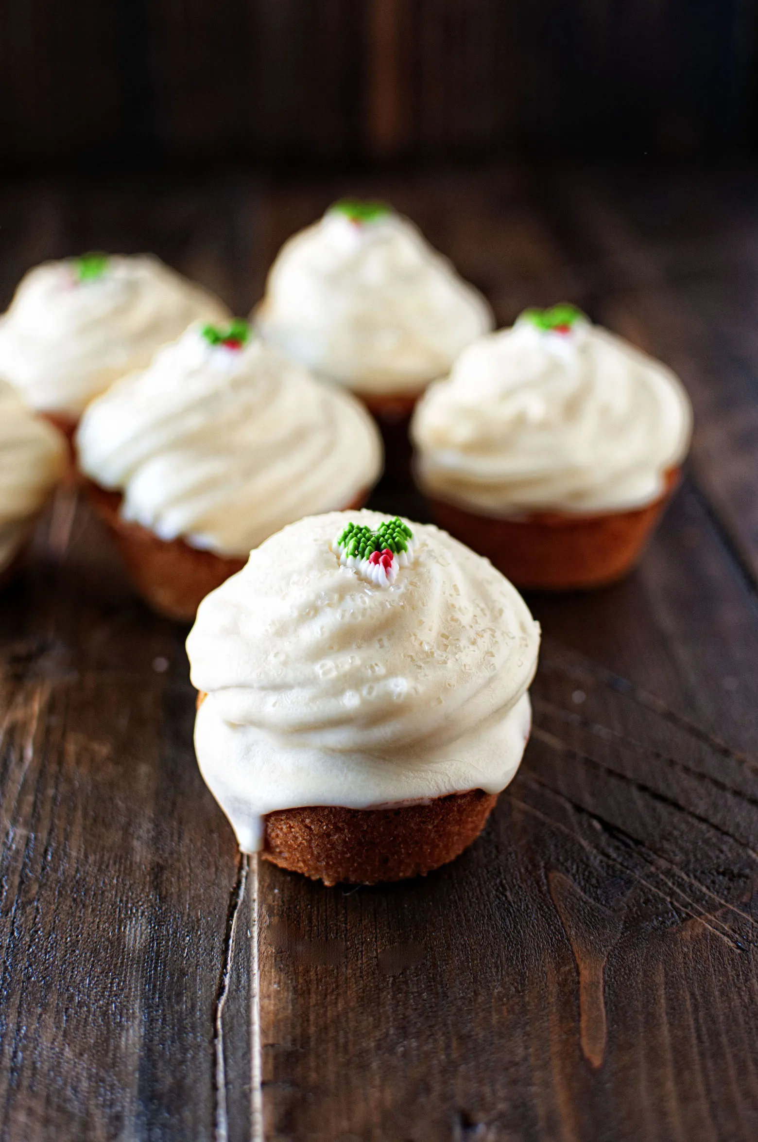 Eggnog Cupcakes with Rum Buttercream