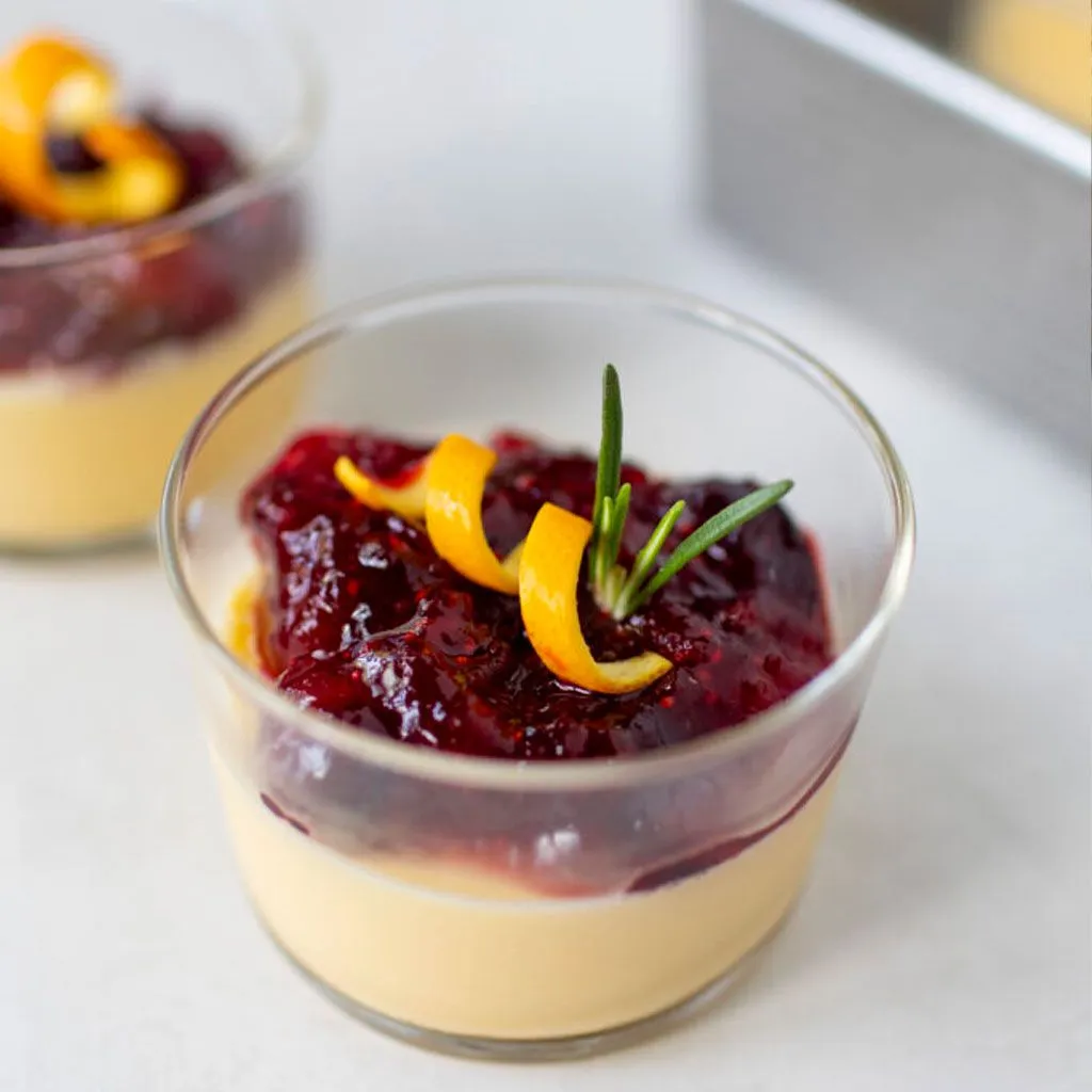 Eggnog Panna Cotta with Spiked