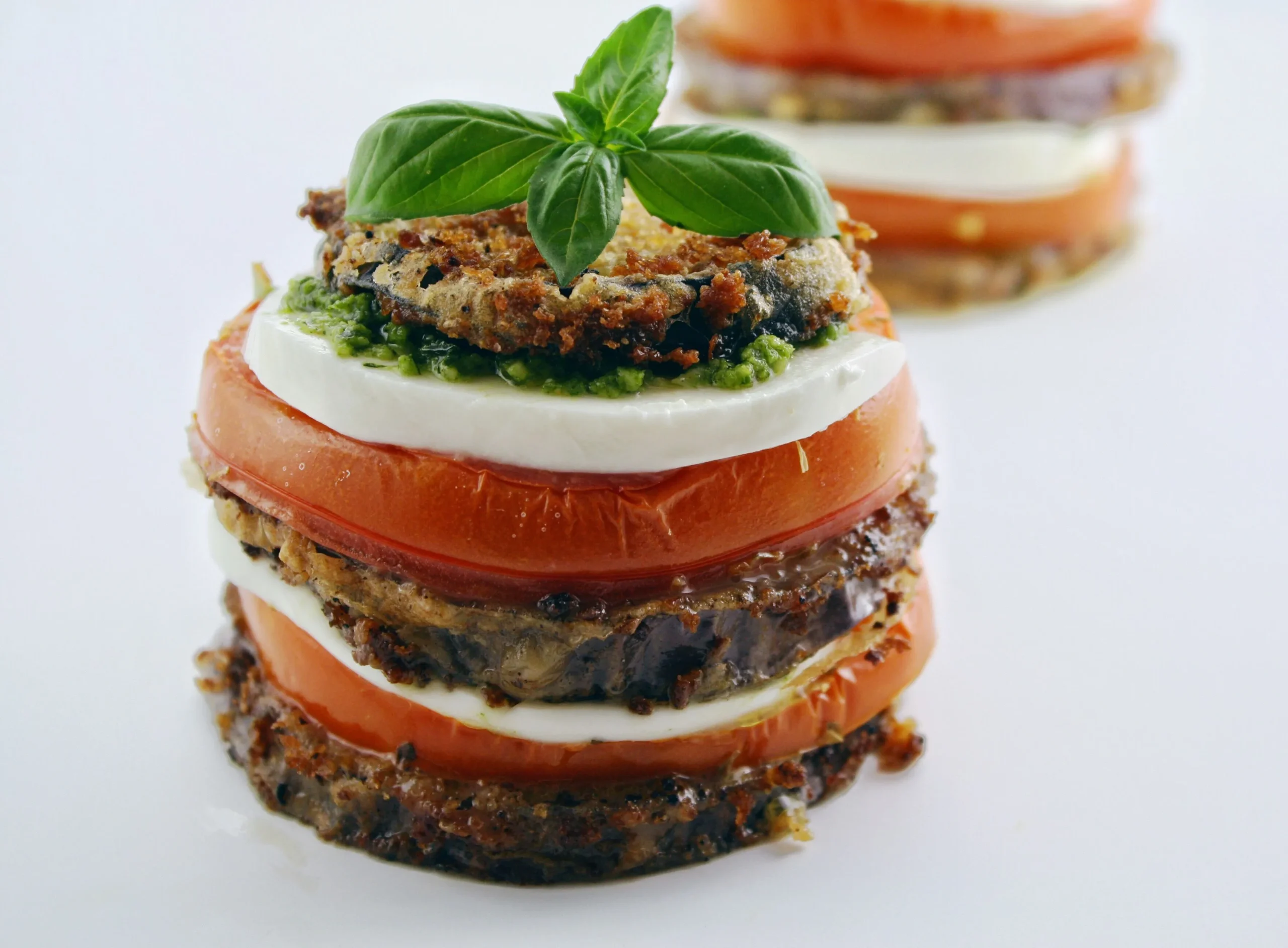 Eggplant and Tomato Napoleons