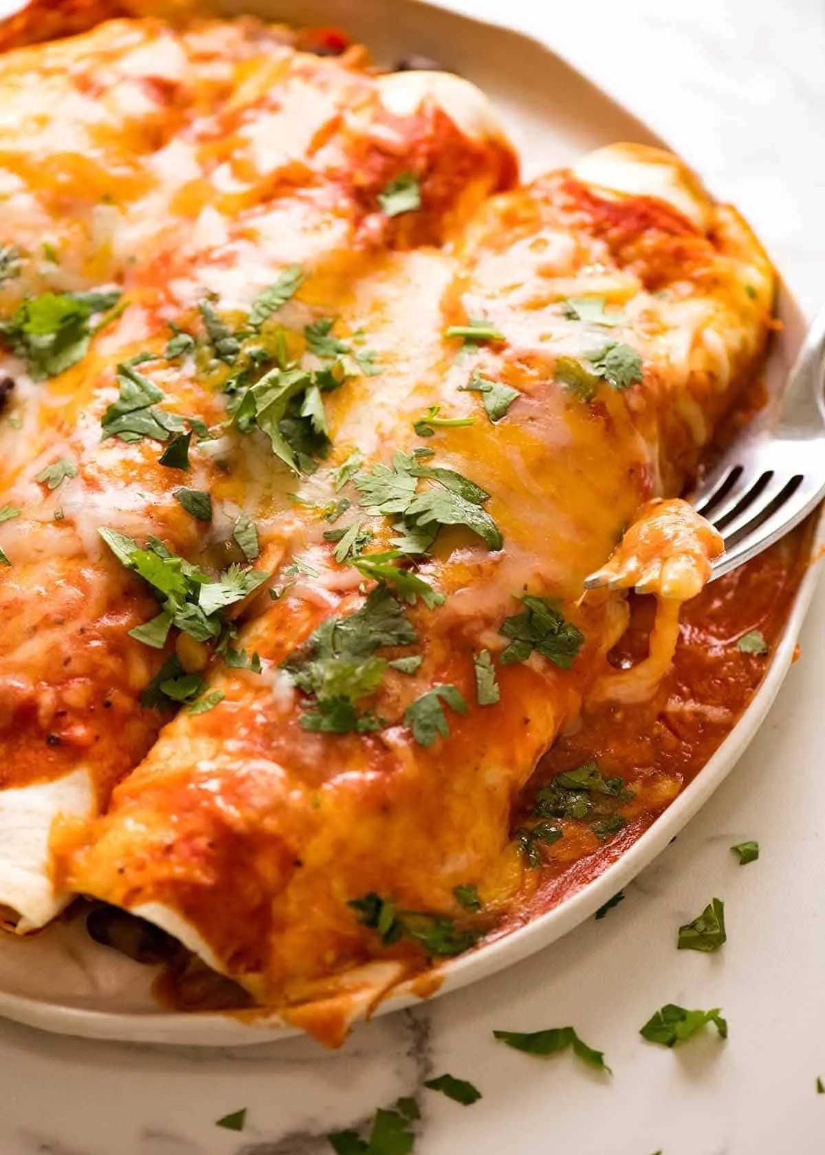 Enchiladas de Pollo y Queso Chicken Enchilada Casserole