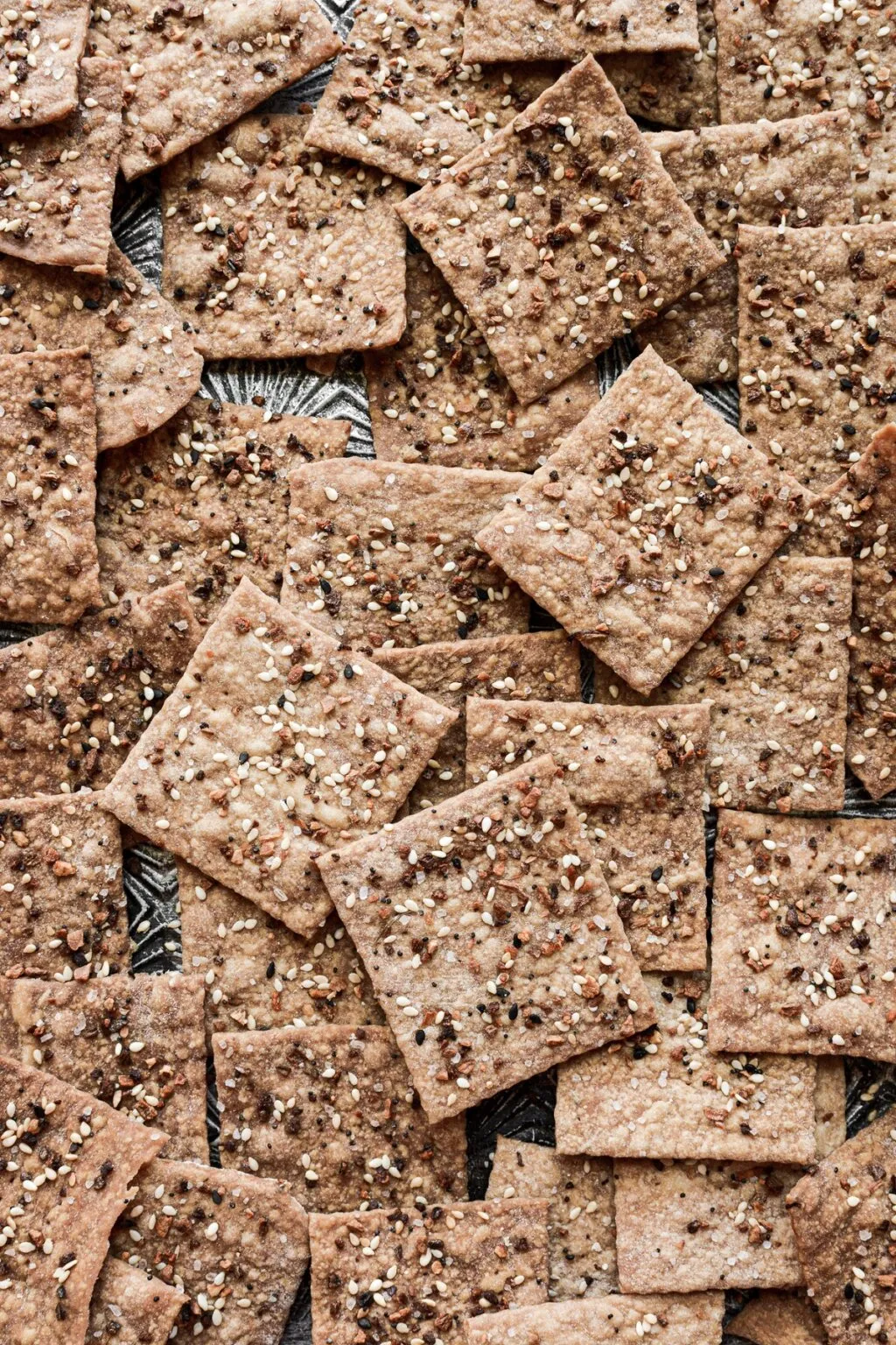 Everything Bagel Homemade Whole Wheat Crackers