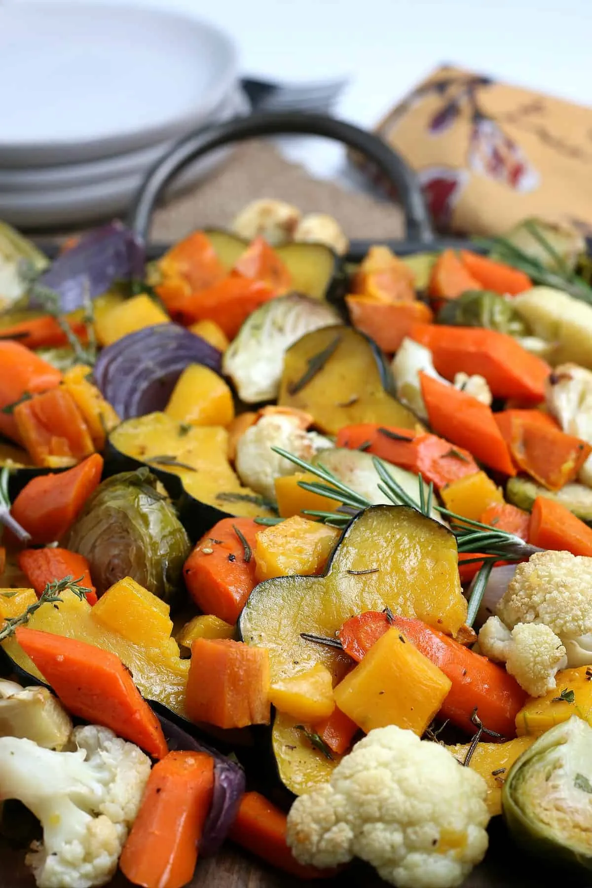 Fall Roasted Vegetable Pasta Vegan