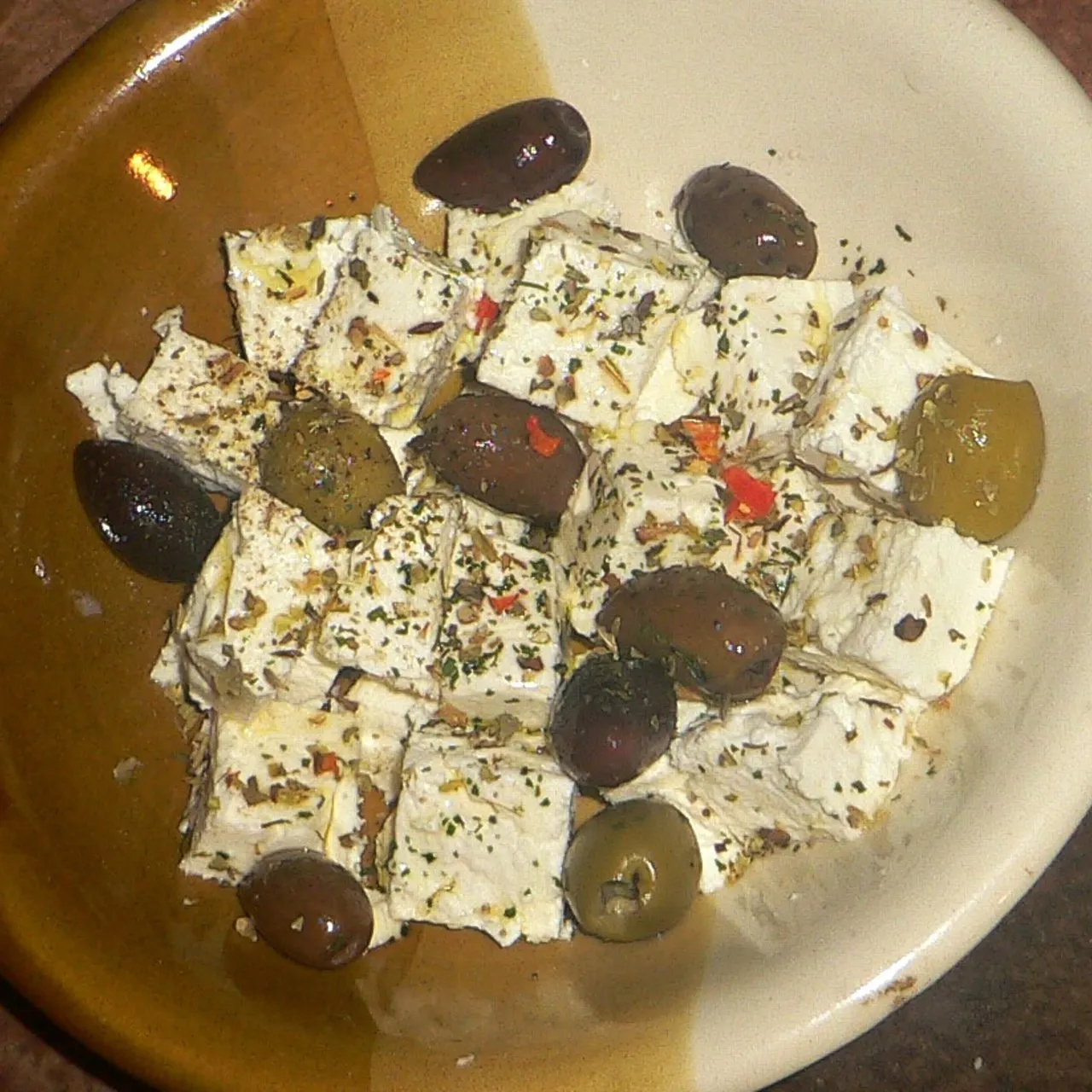 Feta Cheese and Marinated Greek Olives