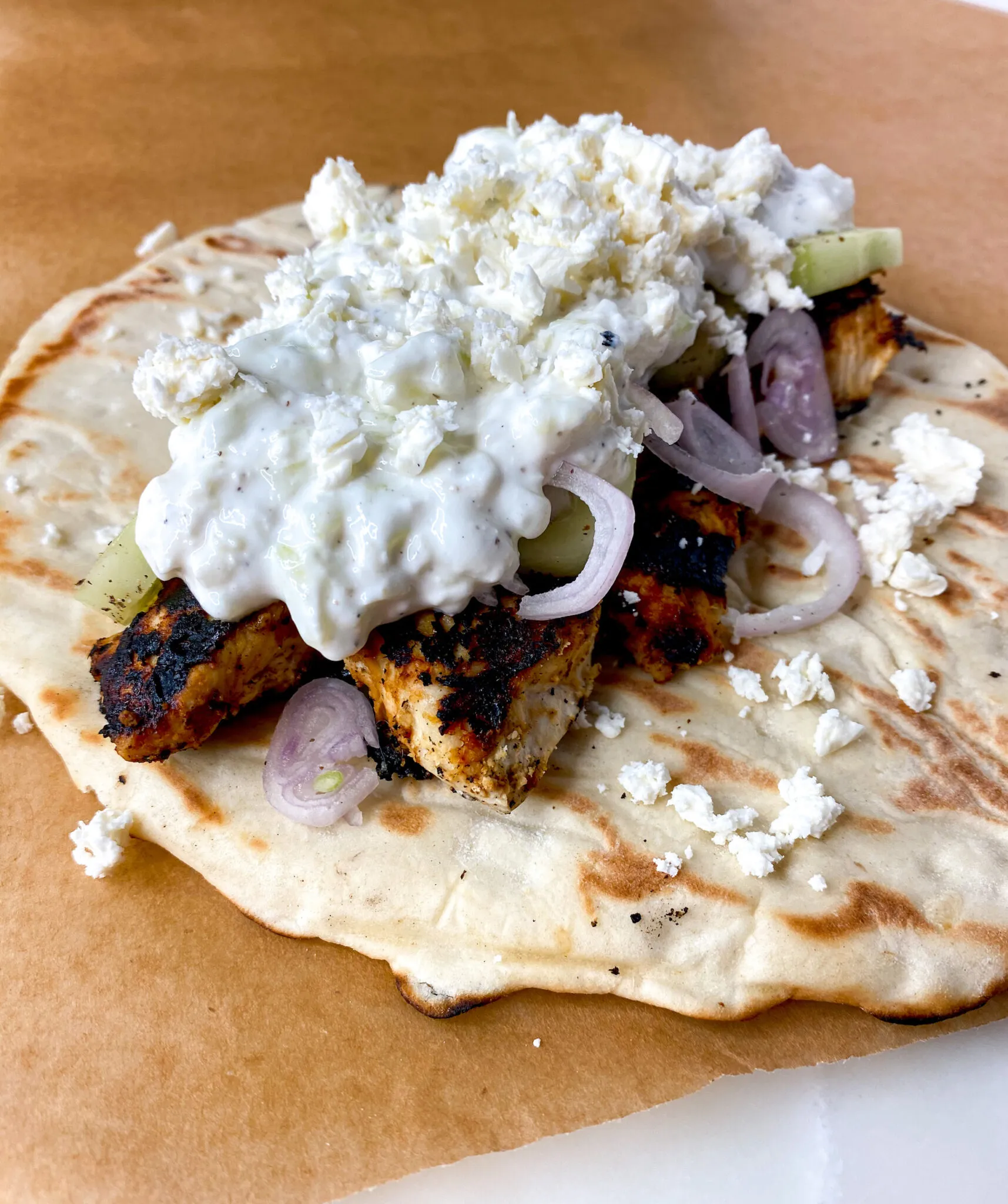 Feta and Greek Yogurt Pita Appetizer