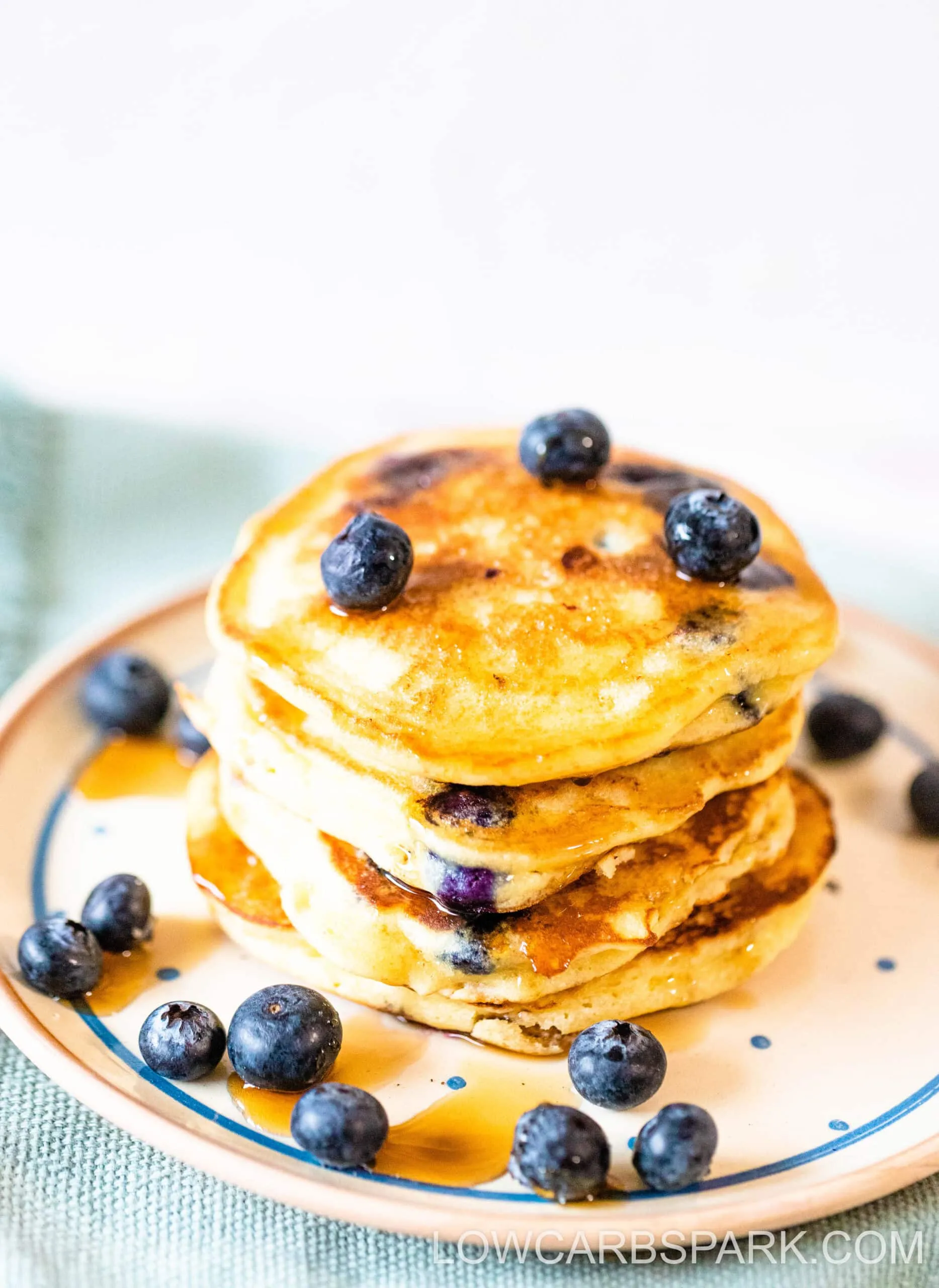 Fluffy Low Carb Keto Blueberry Pancakes Paleo Vegan