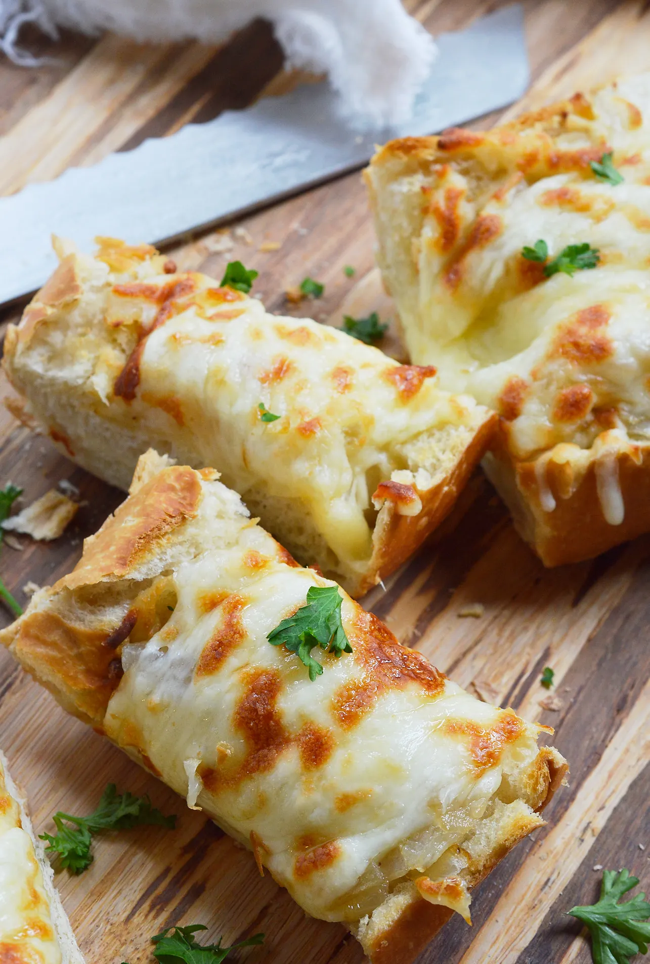 French Bread with Cheesy Topping