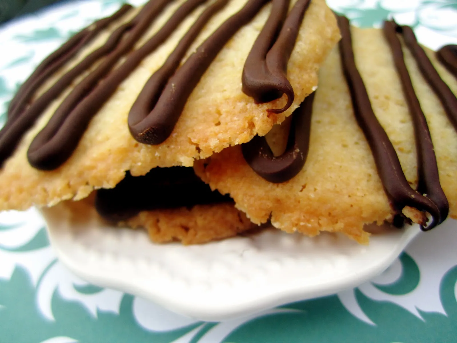 Fudge Striped Shortbread Cookies