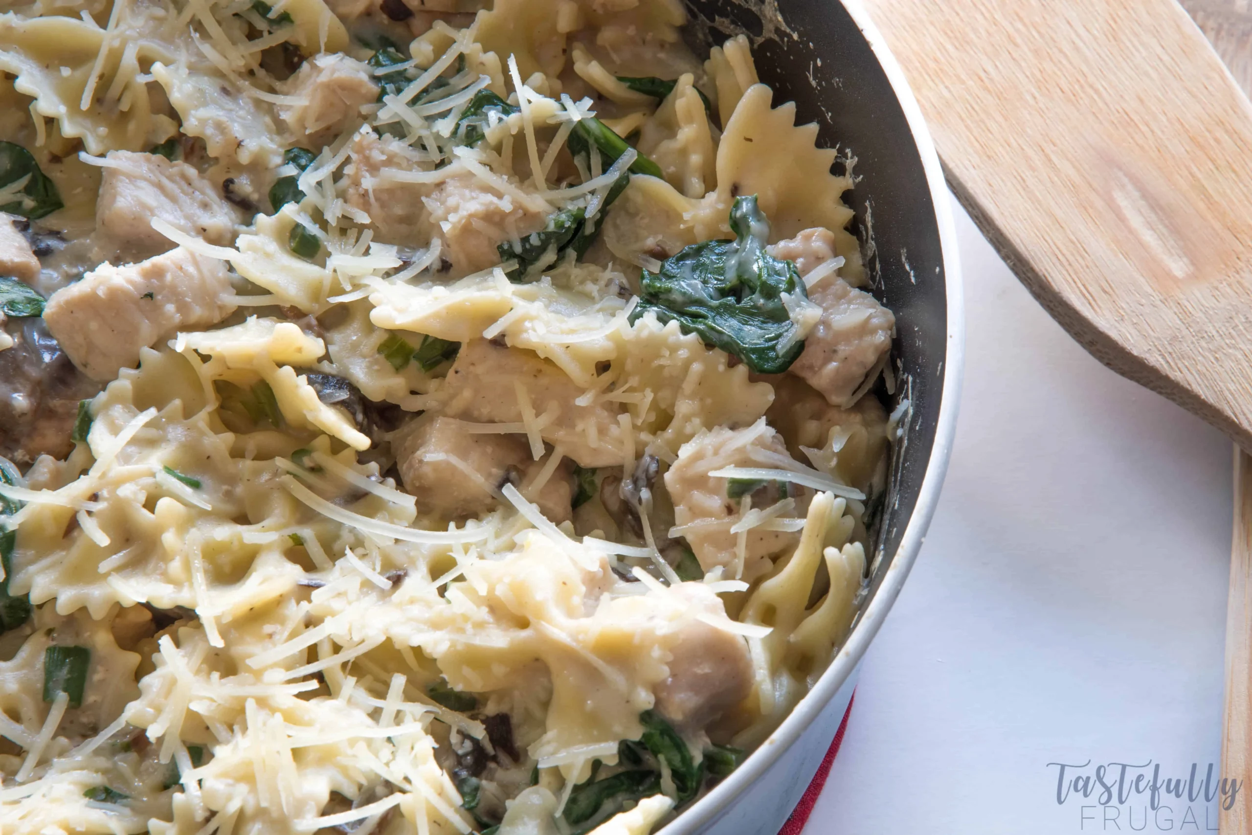 Garlic Chicken with Bow Tie Pasta