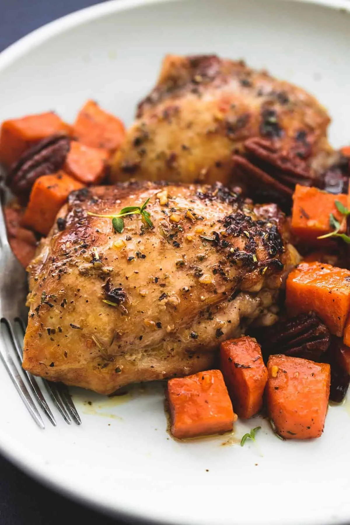 Garlic Chicken with Sweet Potatoes