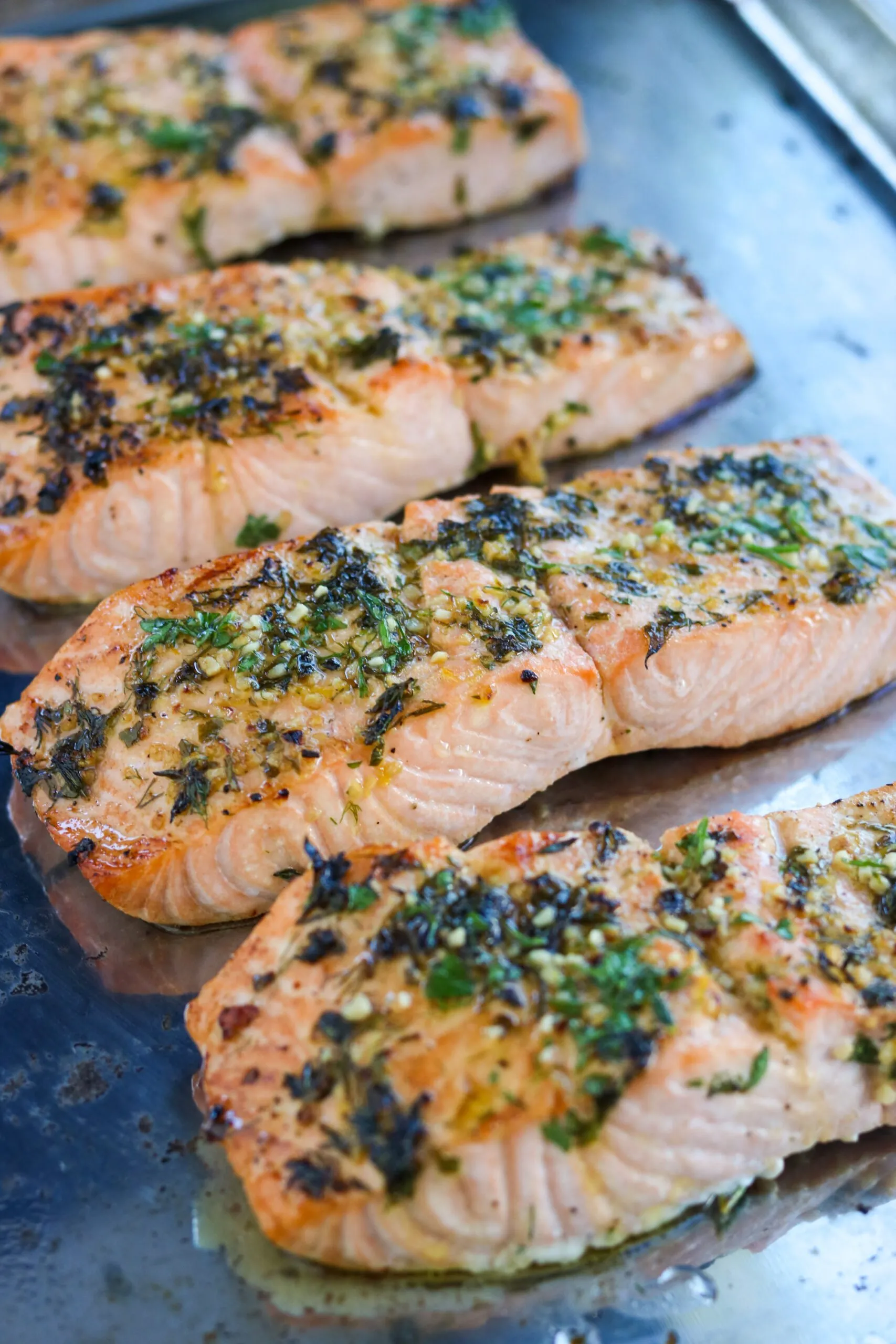 Garlic Herb Baked Salmon