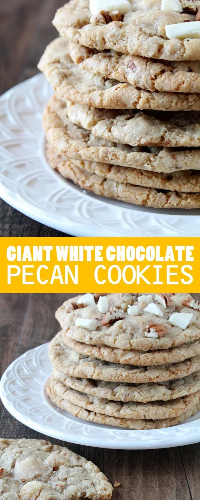 Giant White Chocolate Pecan Cookies