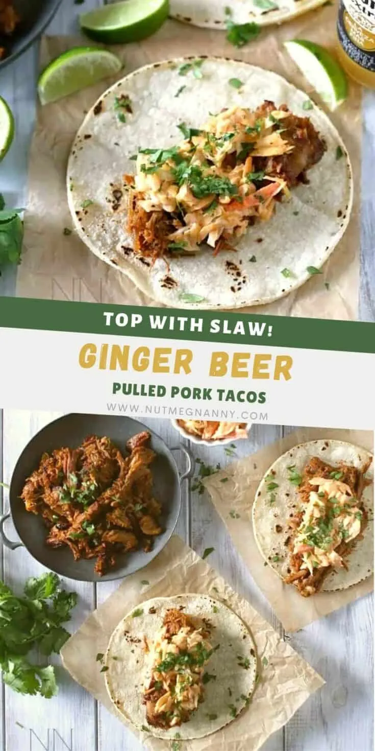 Ginger Beer Pulled Pork Tacos