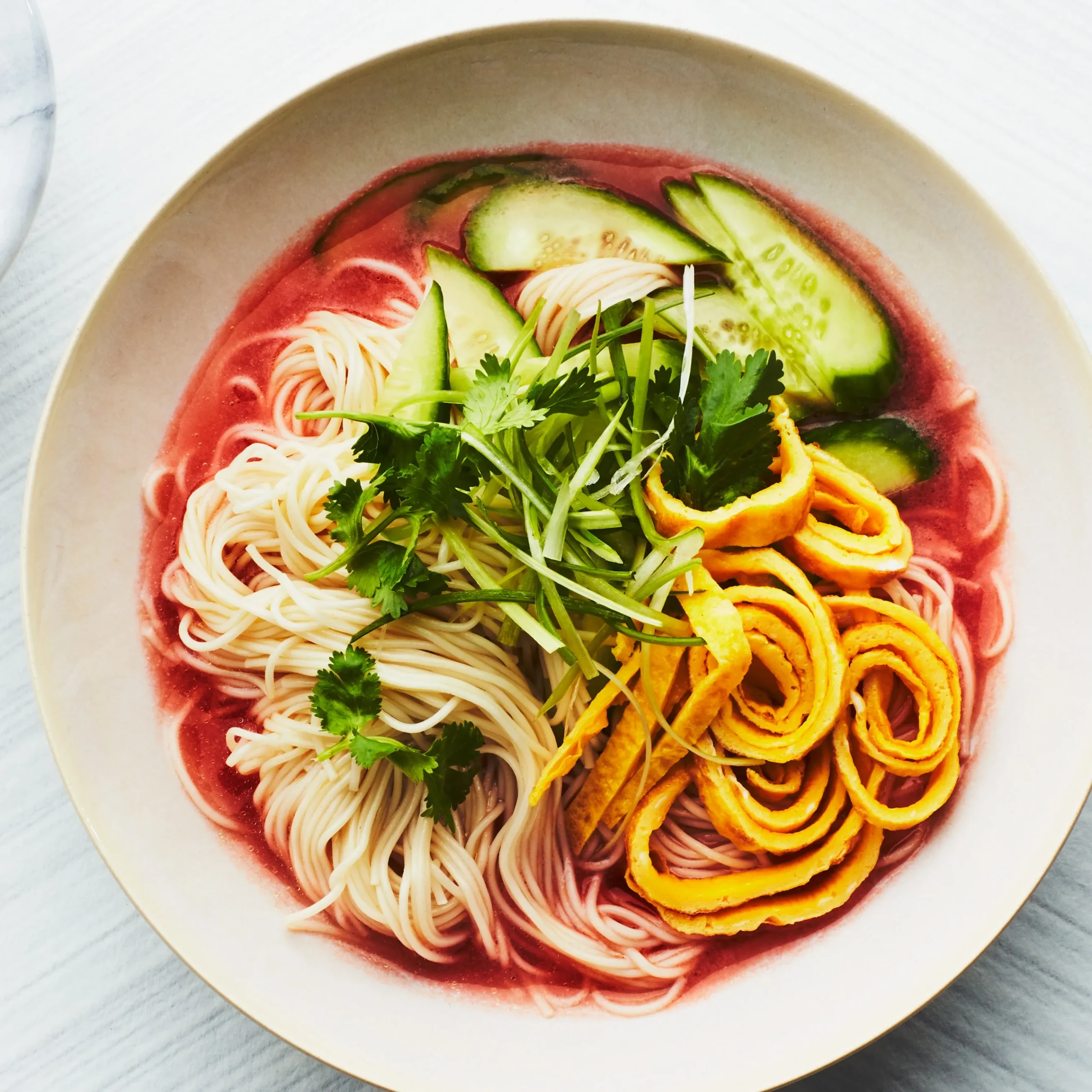 Gingered Tomato Broth with Pappadam Noodles