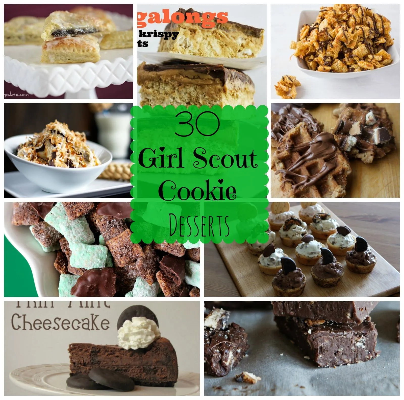 Girl Scout Cookie Dessert Round Up
