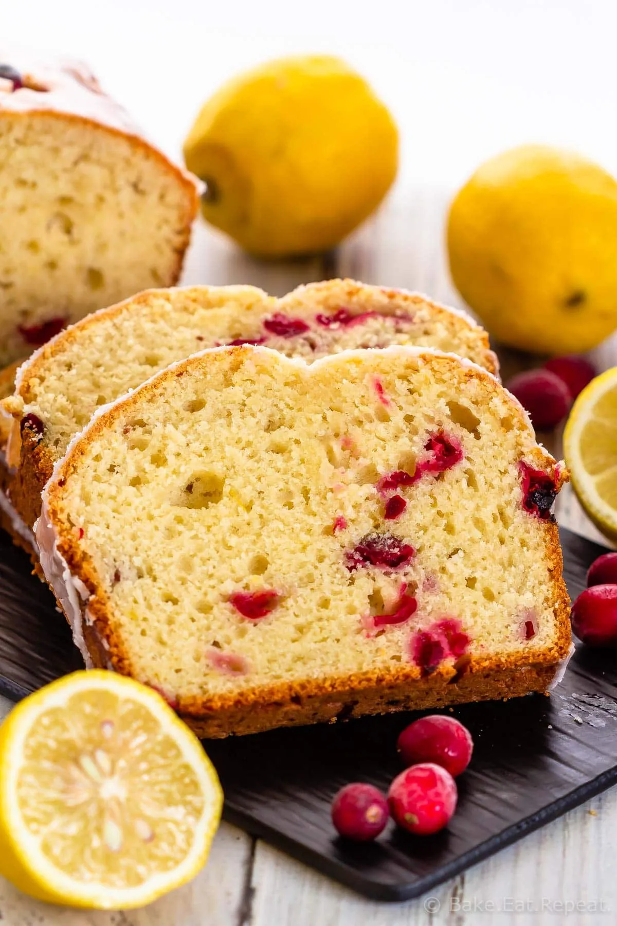 Glazed Lemon Cranberry Bread