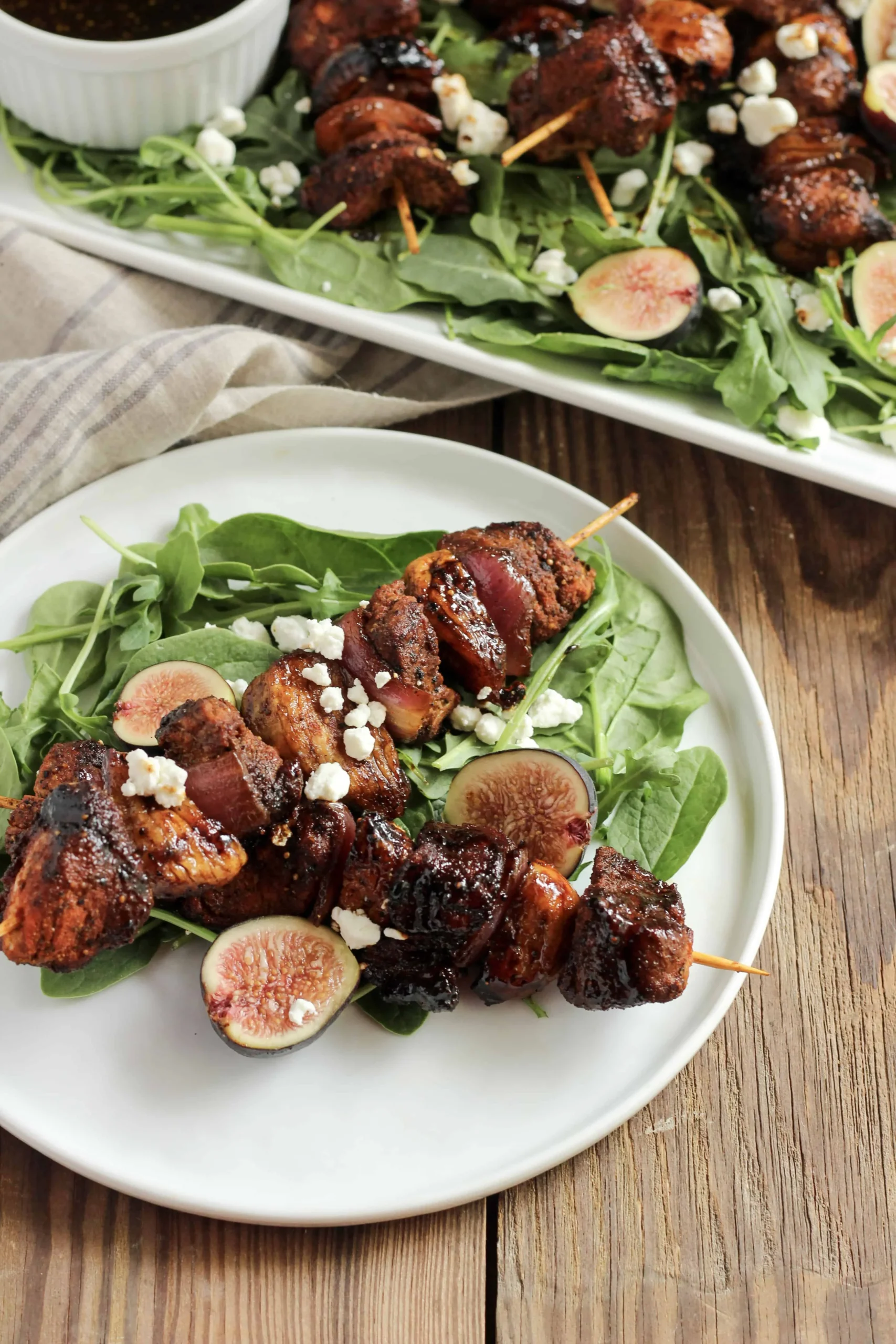 Glazed Pork Tenderloin Fig Kebabs