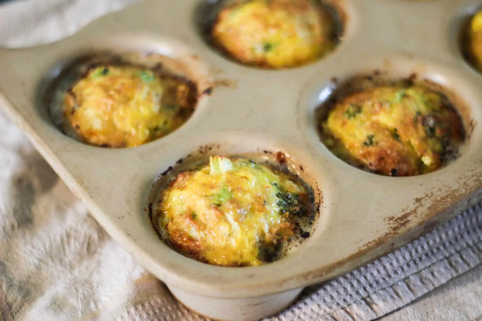 Gluten Free Broccoli Cheddar Breakfast Muffins