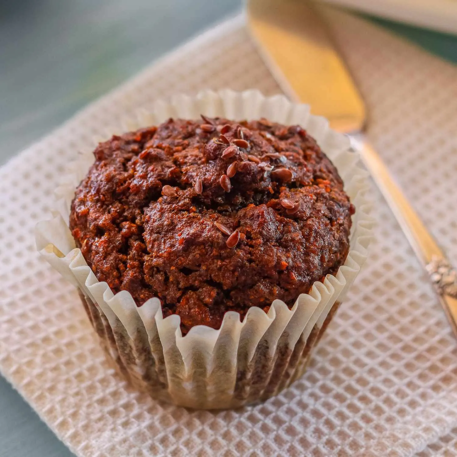 Gluten Free Chocolate Chip Flax Seed Muffins