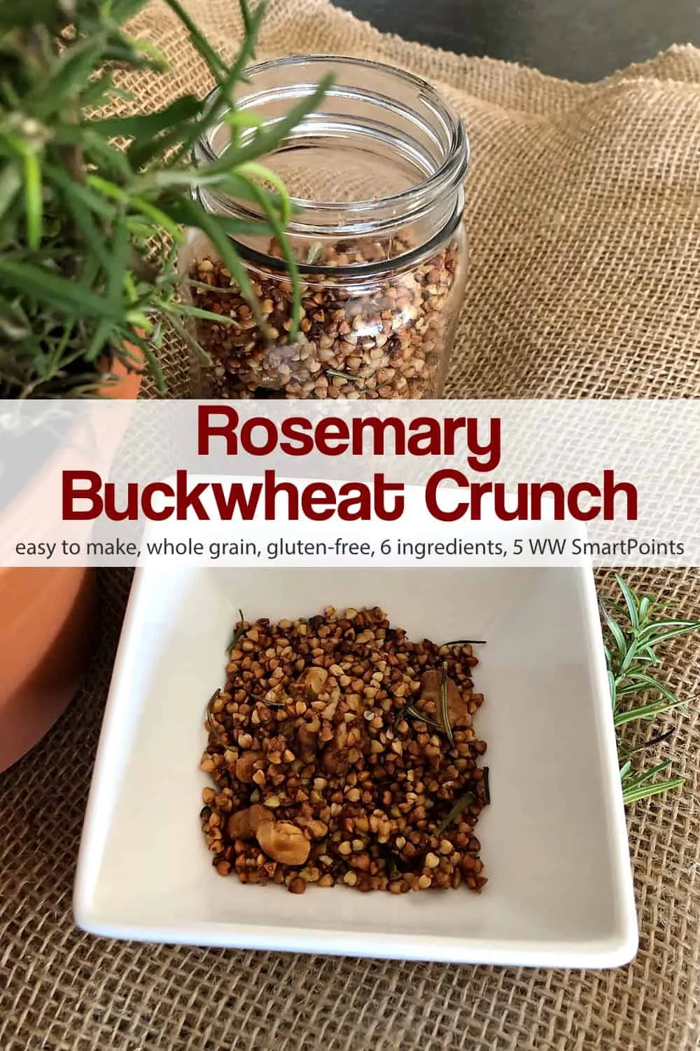Gluten Free Sugar Free Rosemary Buckwheat Crunch