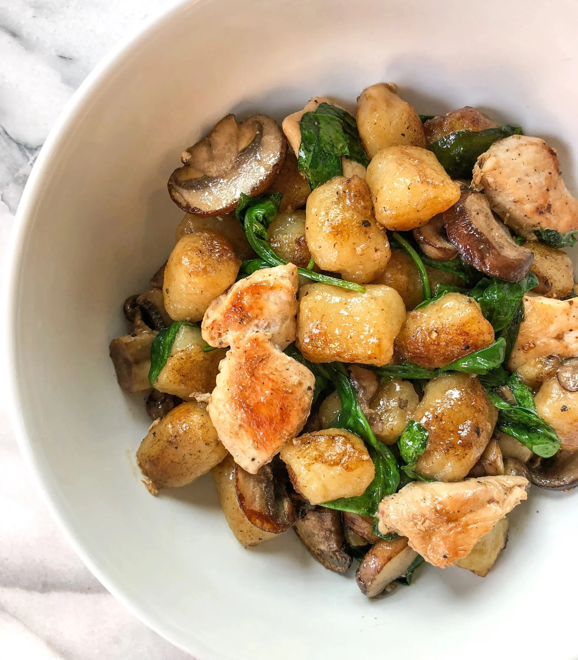 Gnocchi Mushrooms Chicken Sausage Cashew Pesto